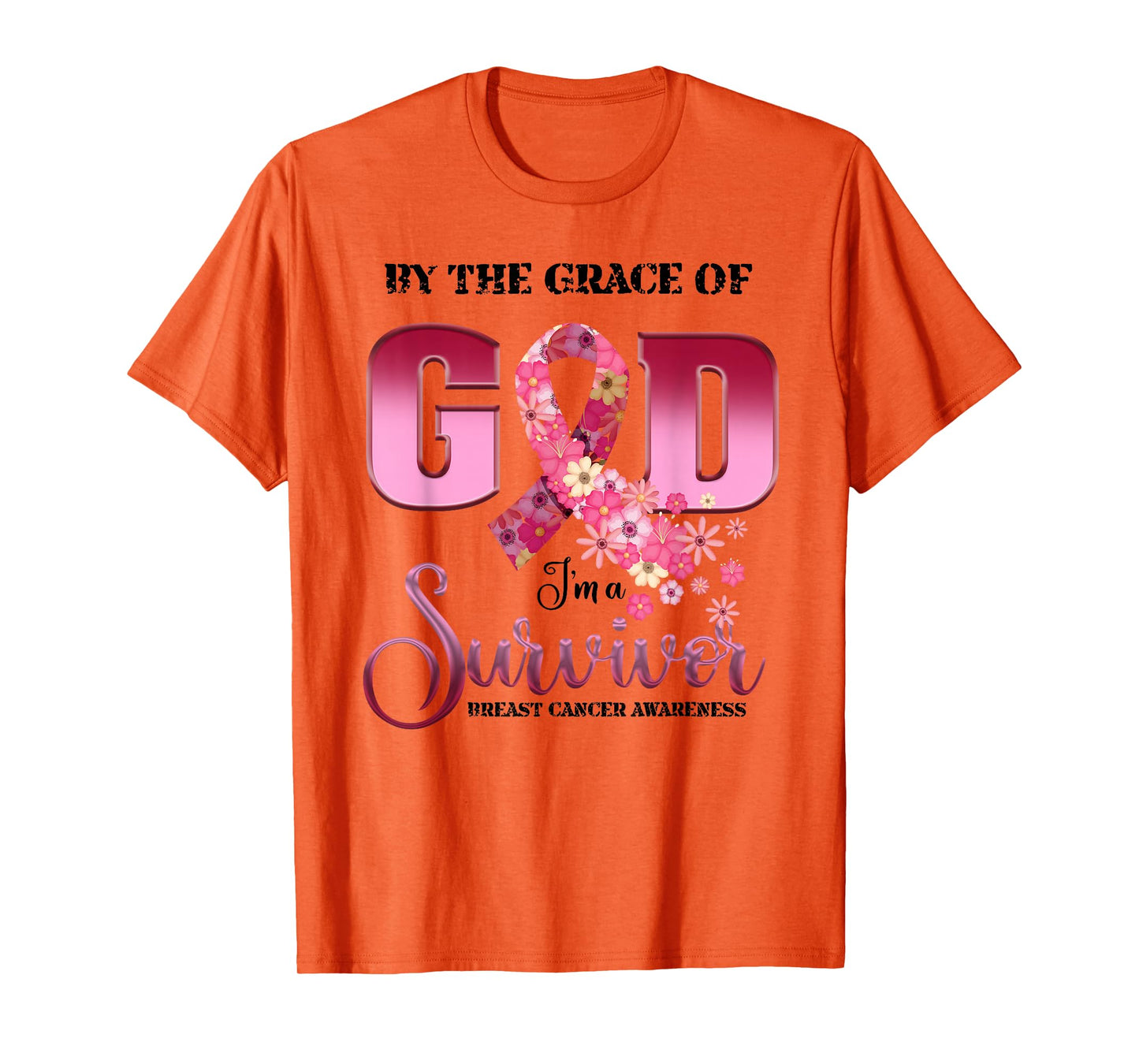 by The Grace of.God I'm A Survivor Breast Cancer Outfit T-Shirt