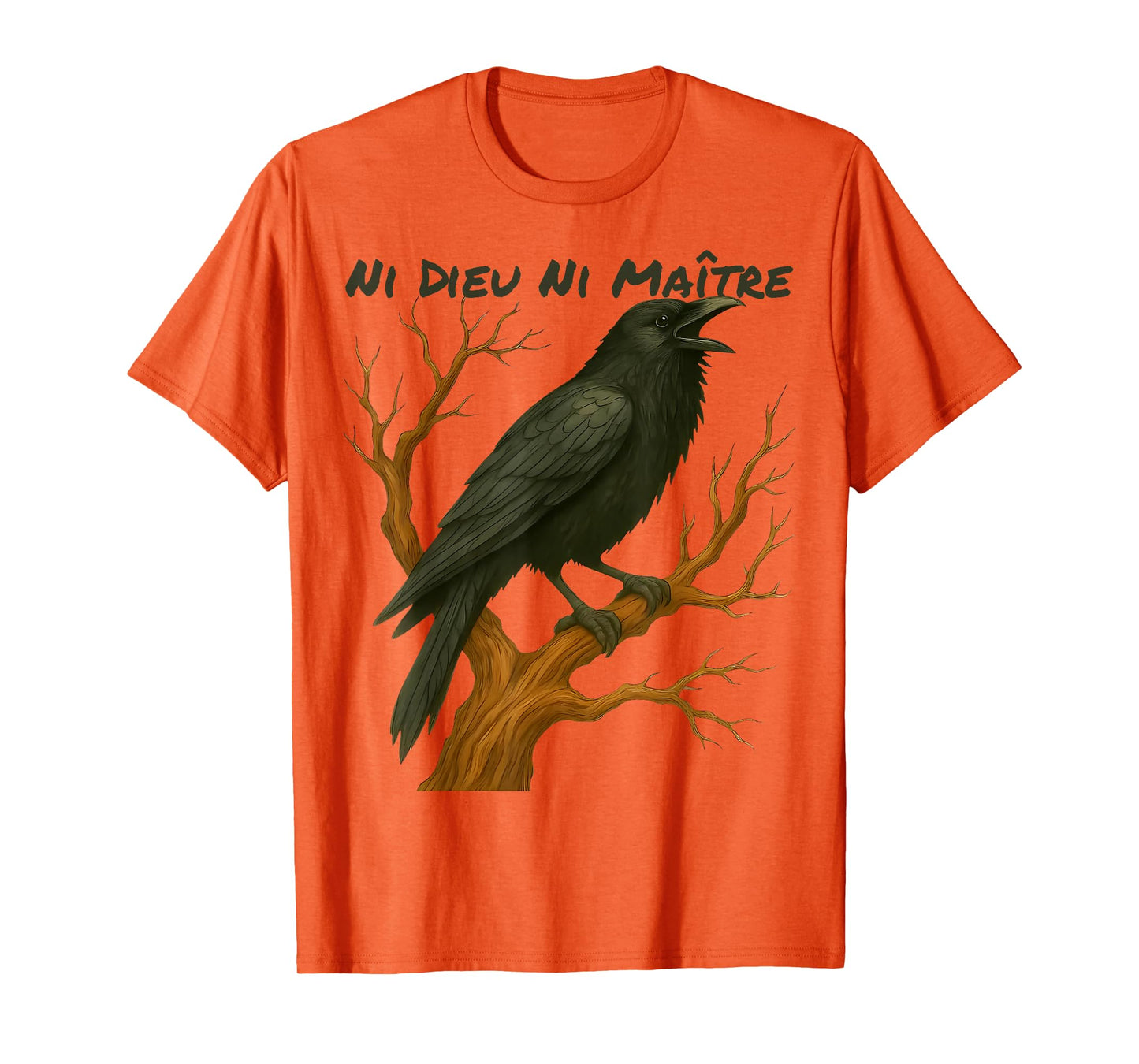 Crow Ni Dieu Ni Maître Statement No God No Master Anti Trump T-Shirt