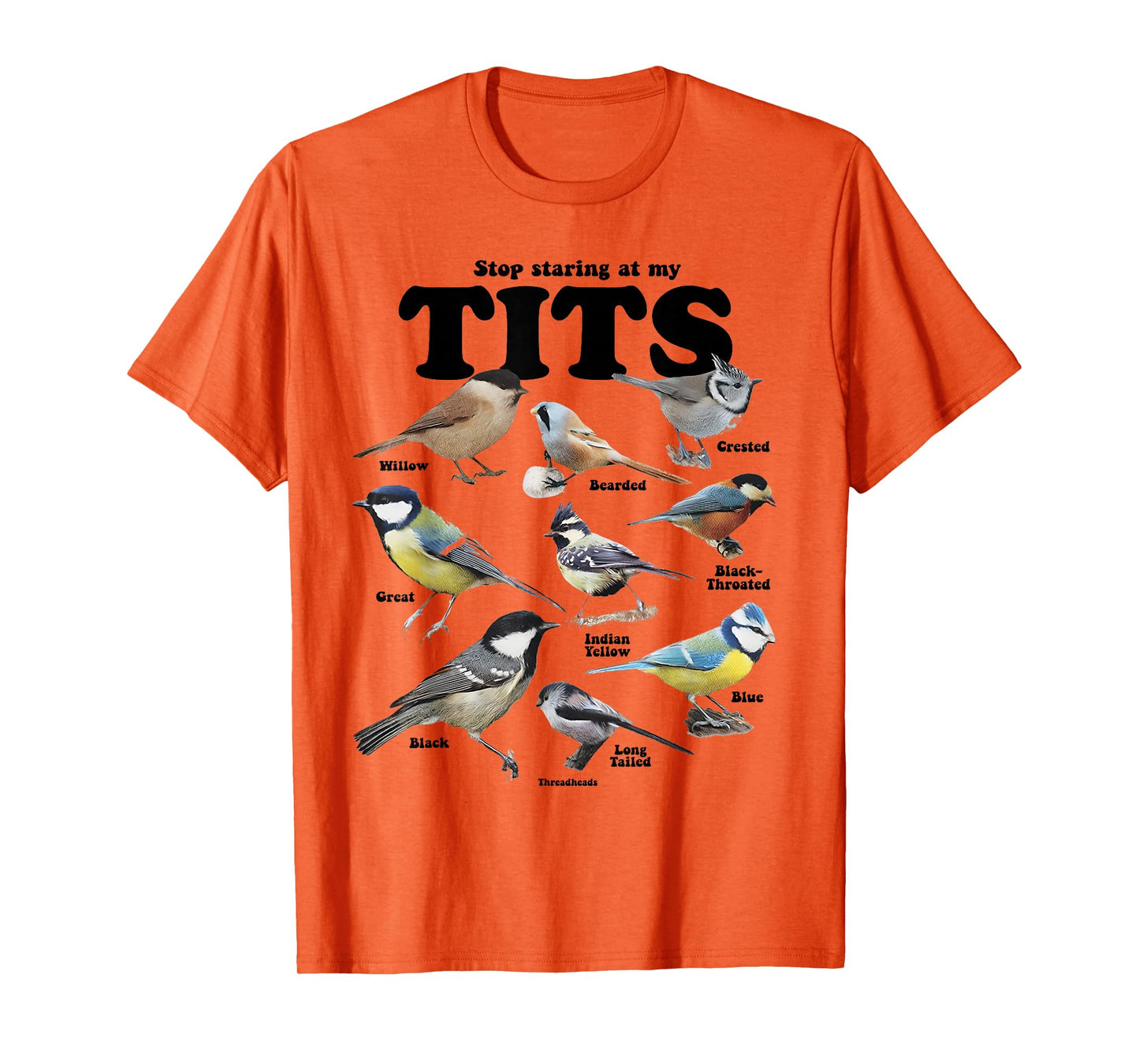 Stop Staring At My Tits Funny Birds Lover Saying Quote Women T-Shirt