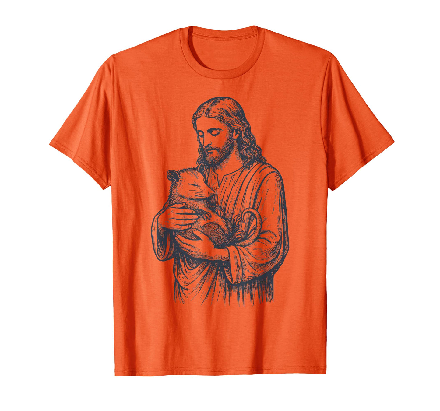 Jesus Holding Opossum T-Shirt