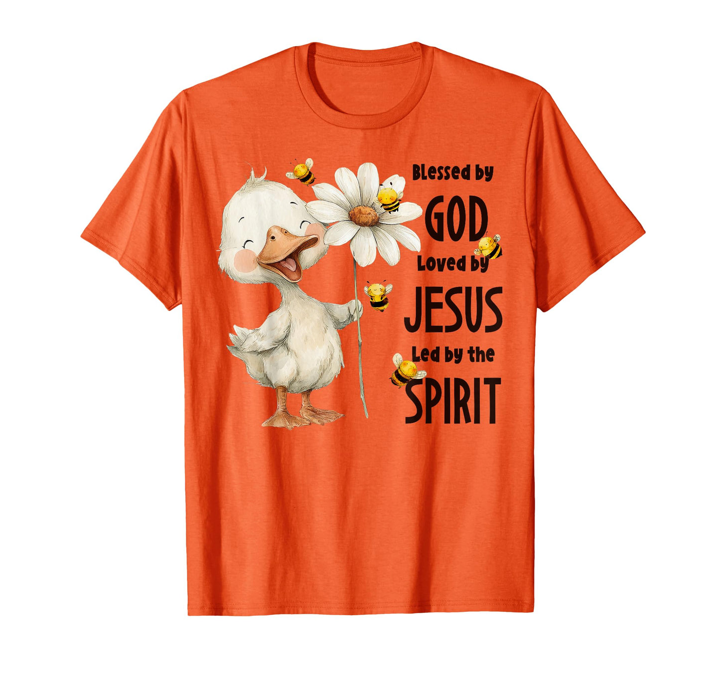 Christian Child Blessed by God Loved by Jesus Silly Goose T-Shirt