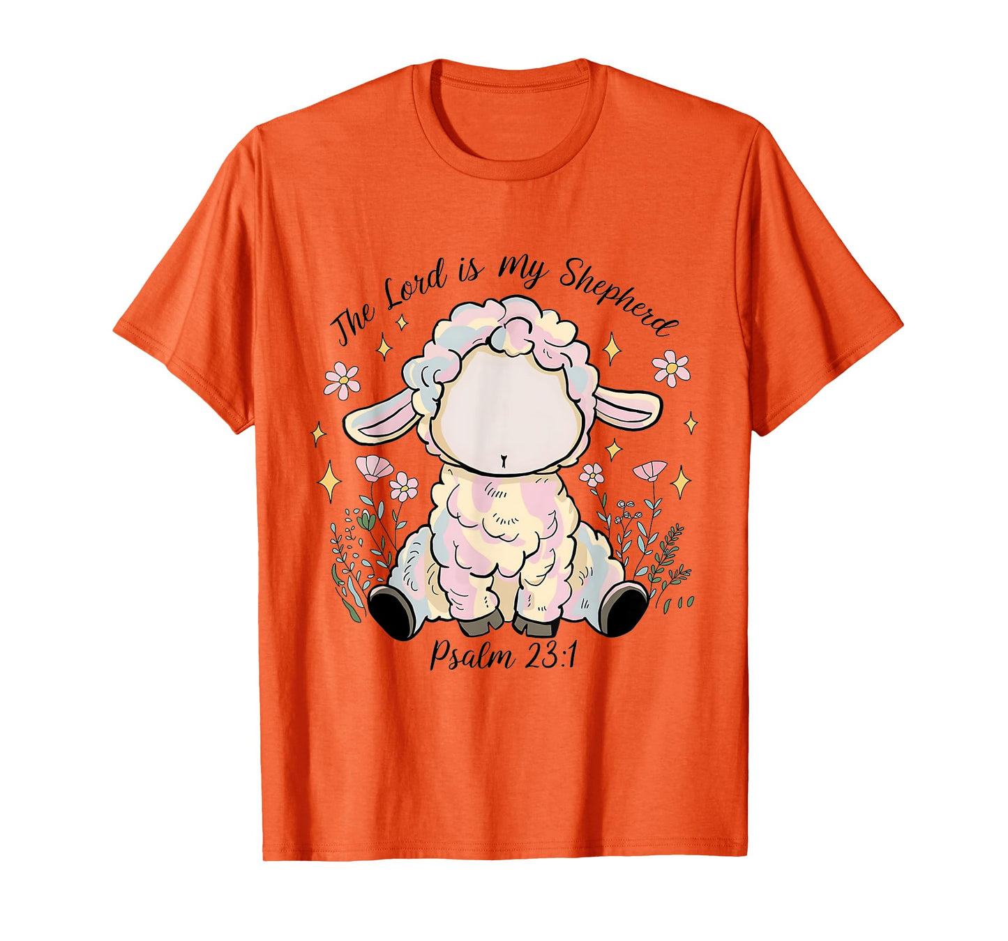 The Lord Is My Shepherd Psalm 23:1 Jesus Christian God Sheep T-Shirt