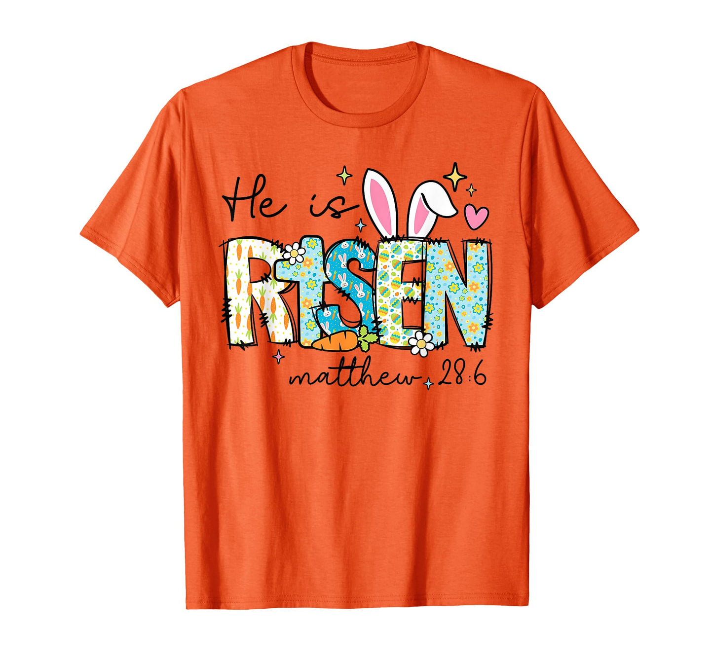 He is Risen Jesus Christian Happy Easter Kids Women Girls T-Shirt