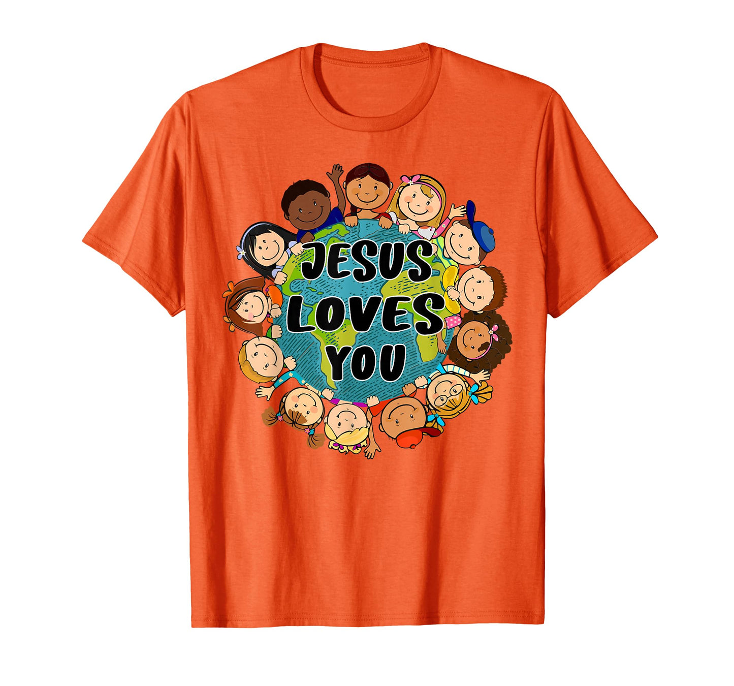 Christian Faith Jesus Loves You Boys Women Kids Girls T-Shirt
