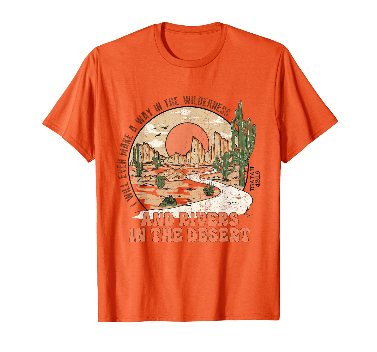Retro Vintage Isaiah 43:19 I Will Make a Way Christian Jesus T-Shirt