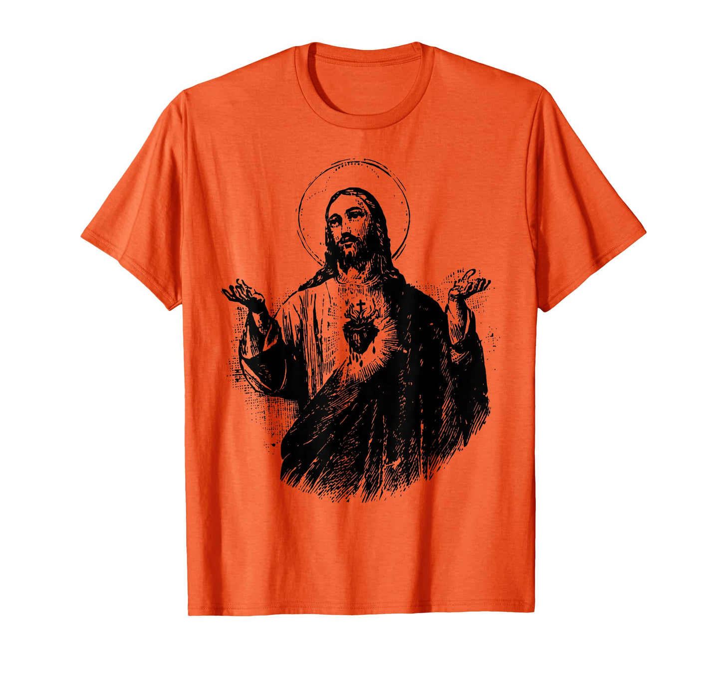 Sacred Heart of Jesus Christ Vintage Art Catholic T-Shirt
