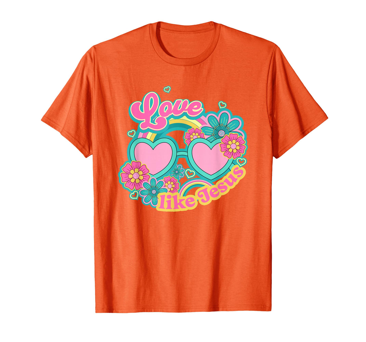 Retro Groovy Christian LOVE LIKE JESUS T-Shirt