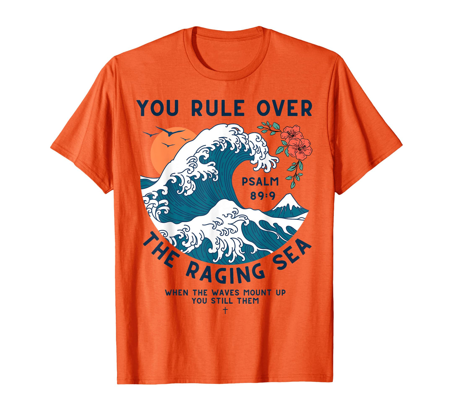 Psalm 89:9 Inspirational Christian Bible Verse Retro T-Shirt