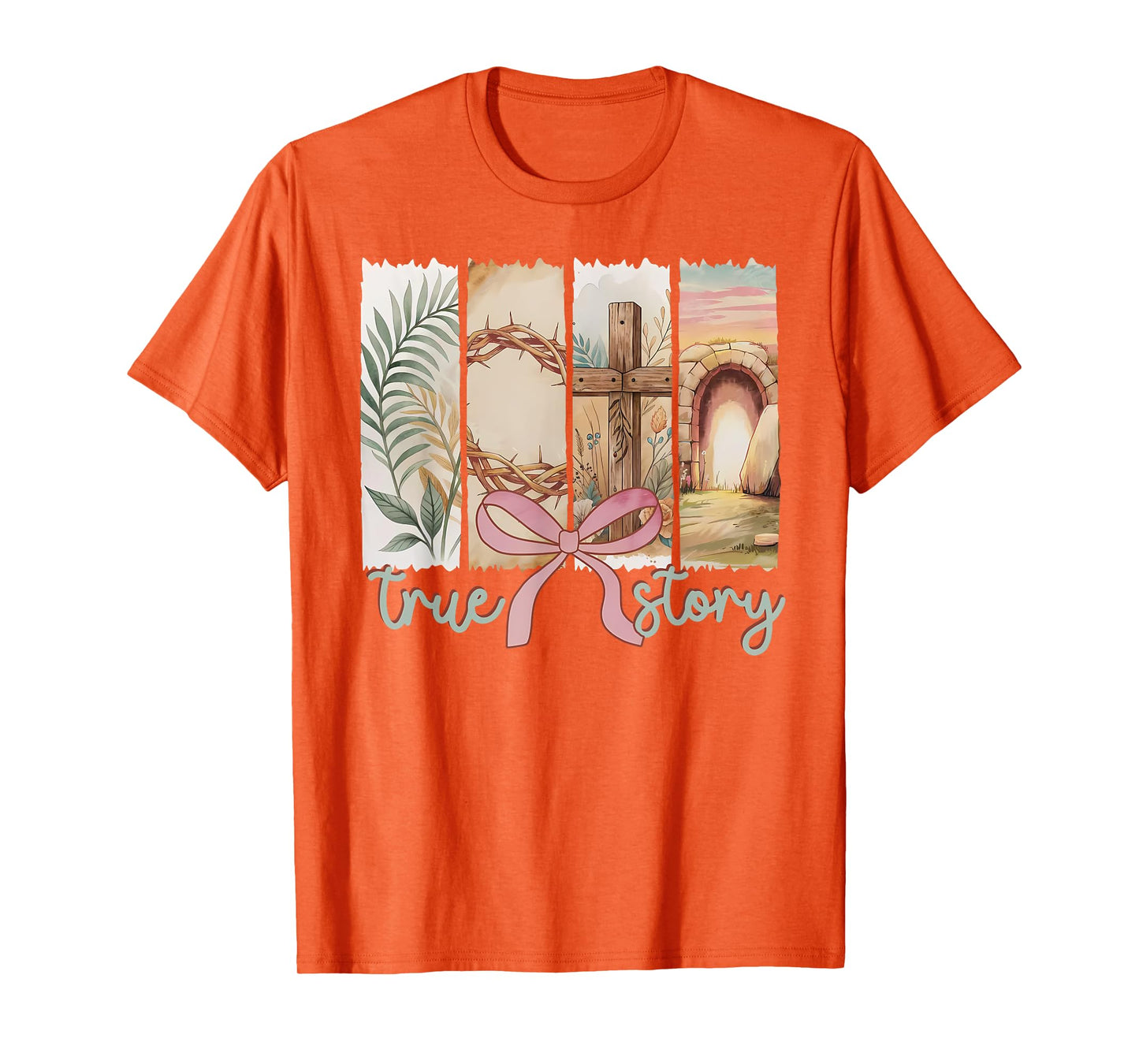 Happy Easter True Story He Is Risen Coquette Floral Spring T-Shirt