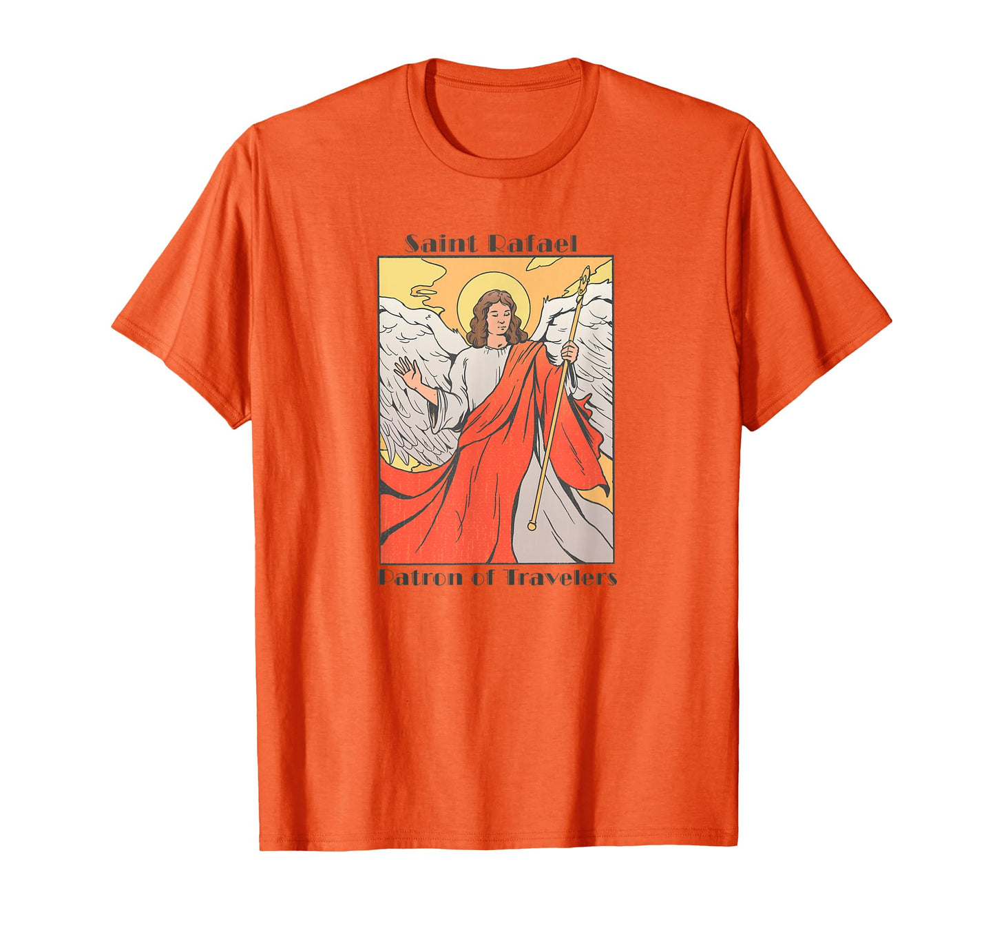 St. Rafael Catholic Archangel Patron Saint of Travel, Travel T-Shirt