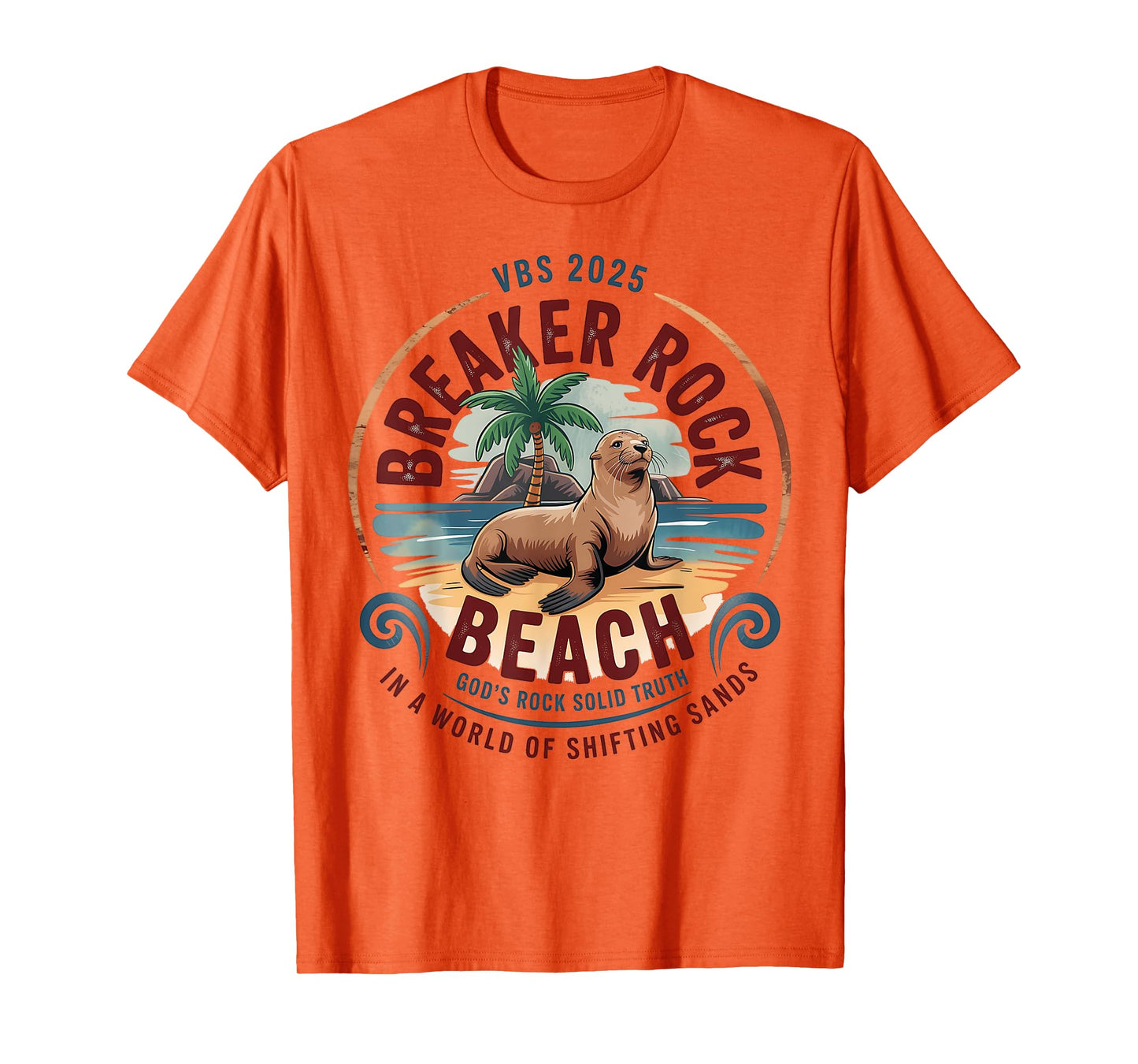 Breaker Rock Beach Christian God's Rock-Solid Truth VBS 2025 T-Shirt