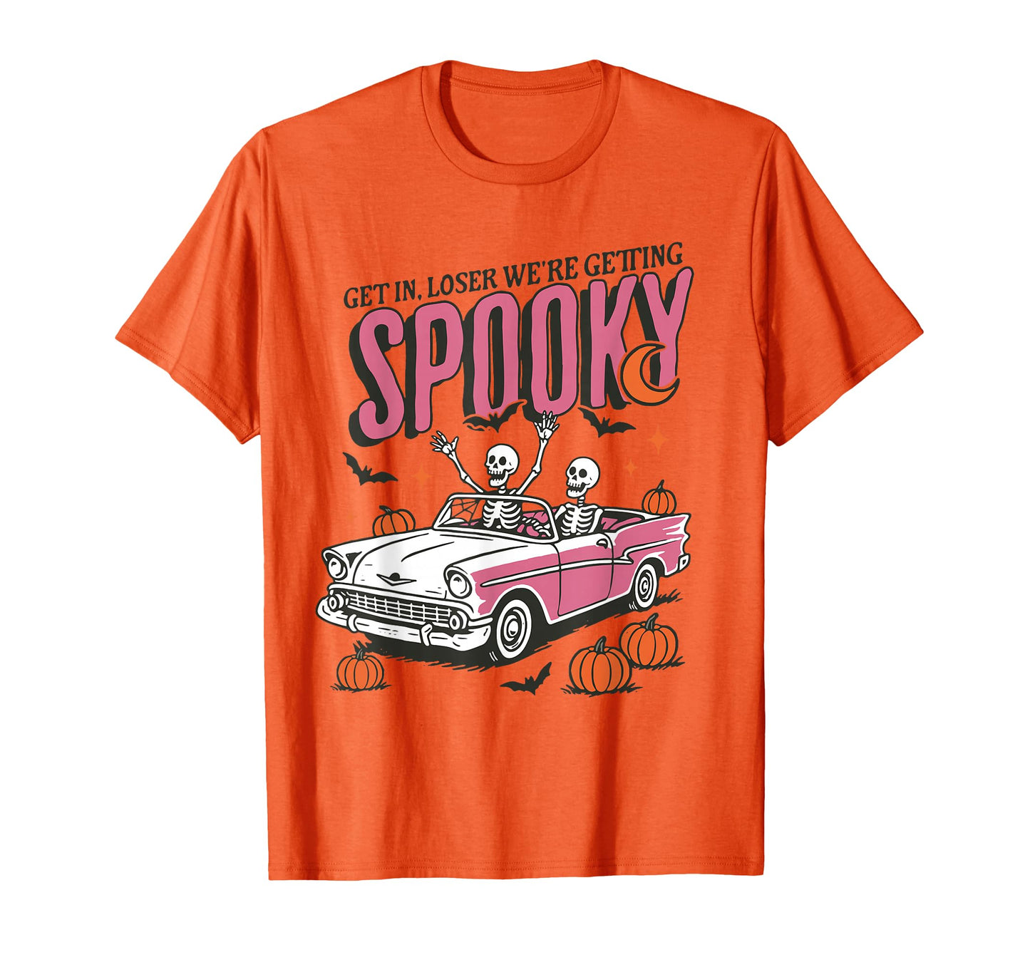 Retro Get In Losers We're Getting Spooky, Funny Halloween T-Shirt