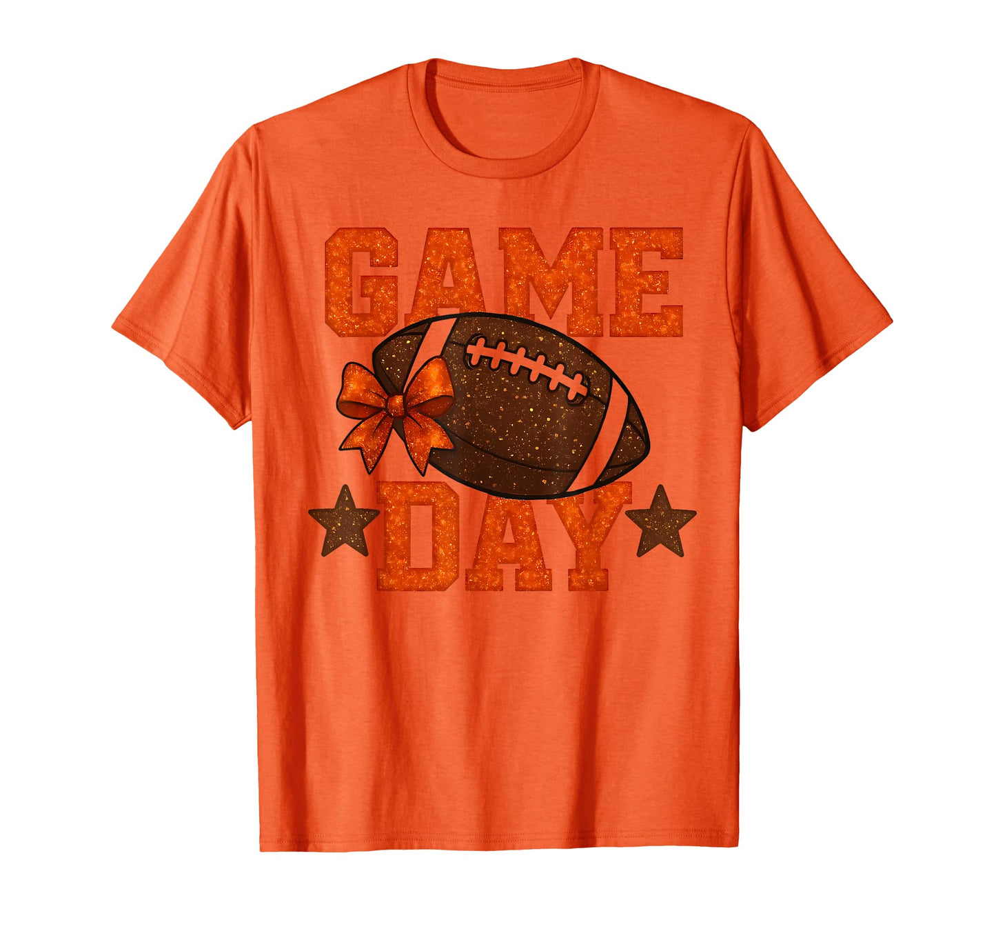 Game Day Football Season Football Orange Color Vibes T-Shirt