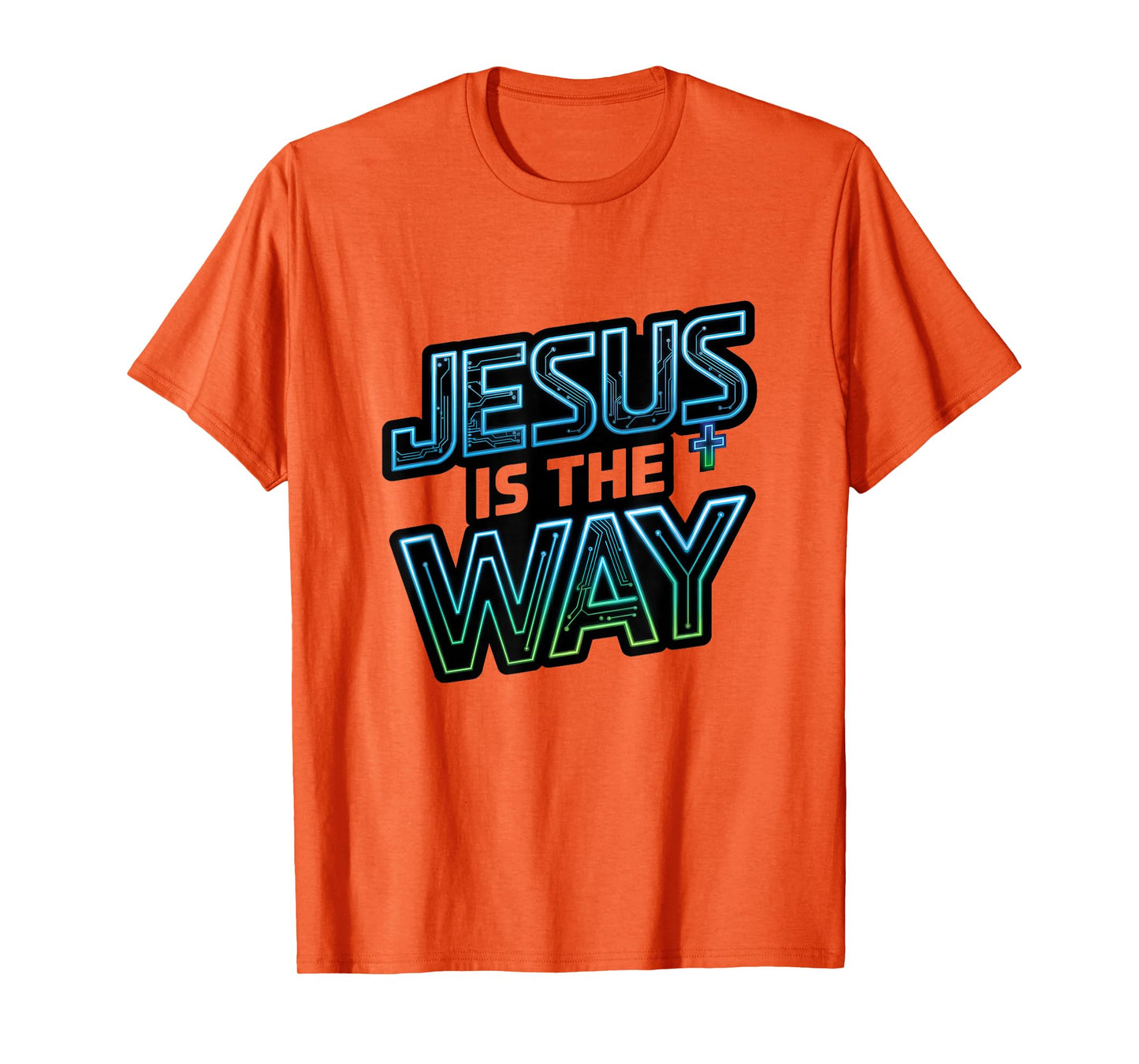 Jesus is The Way Christian Futuristic Tech T-Shirt
