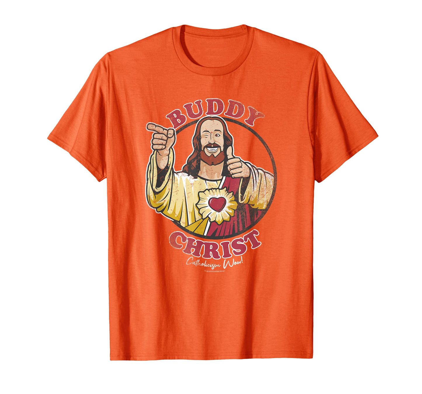 Jay and Silent Bob Buddy Christ Circle Portrait T-Shirt