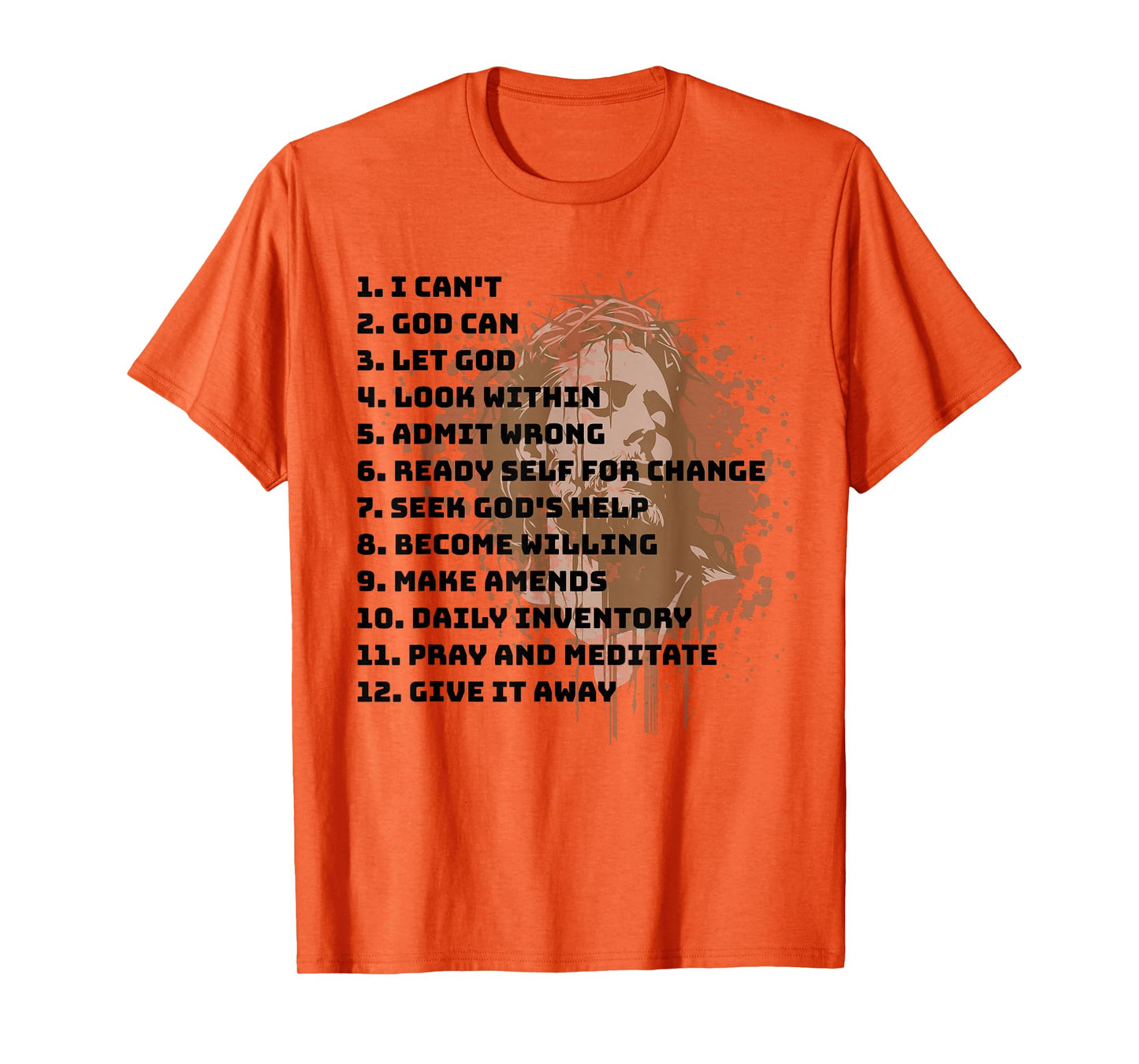 Celebrate the Recovery Christian Cross 12 Step Guide Pray T-Shirt