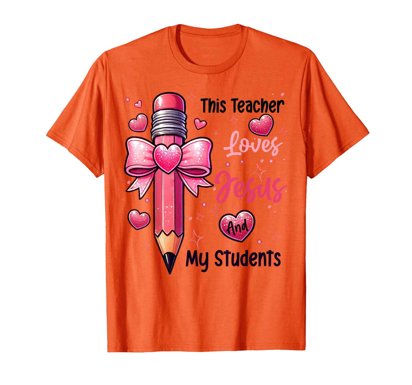 Christian Valentine This Teacher Loves Jesus And My Students T-Shirt