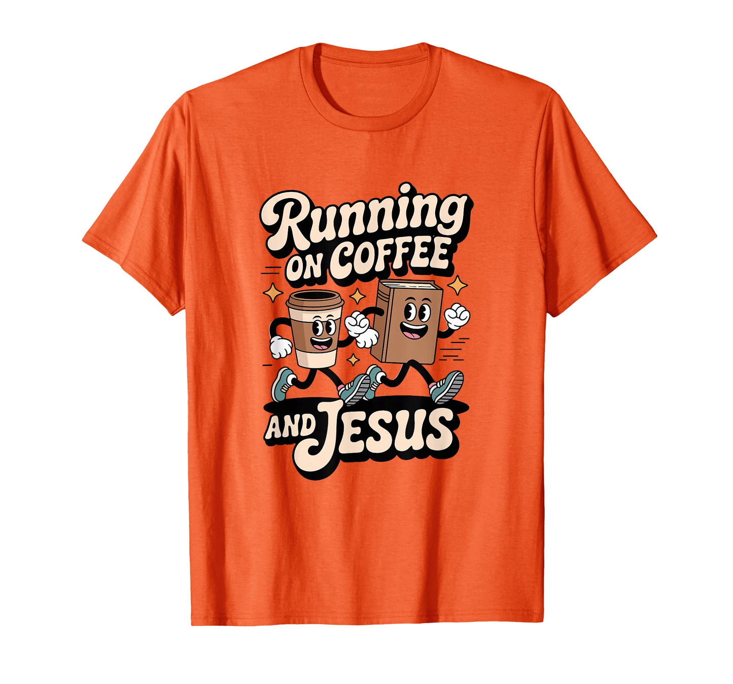 Coffee and Jesus Retro Christian Faith Based Coffee Lover T-Shirt