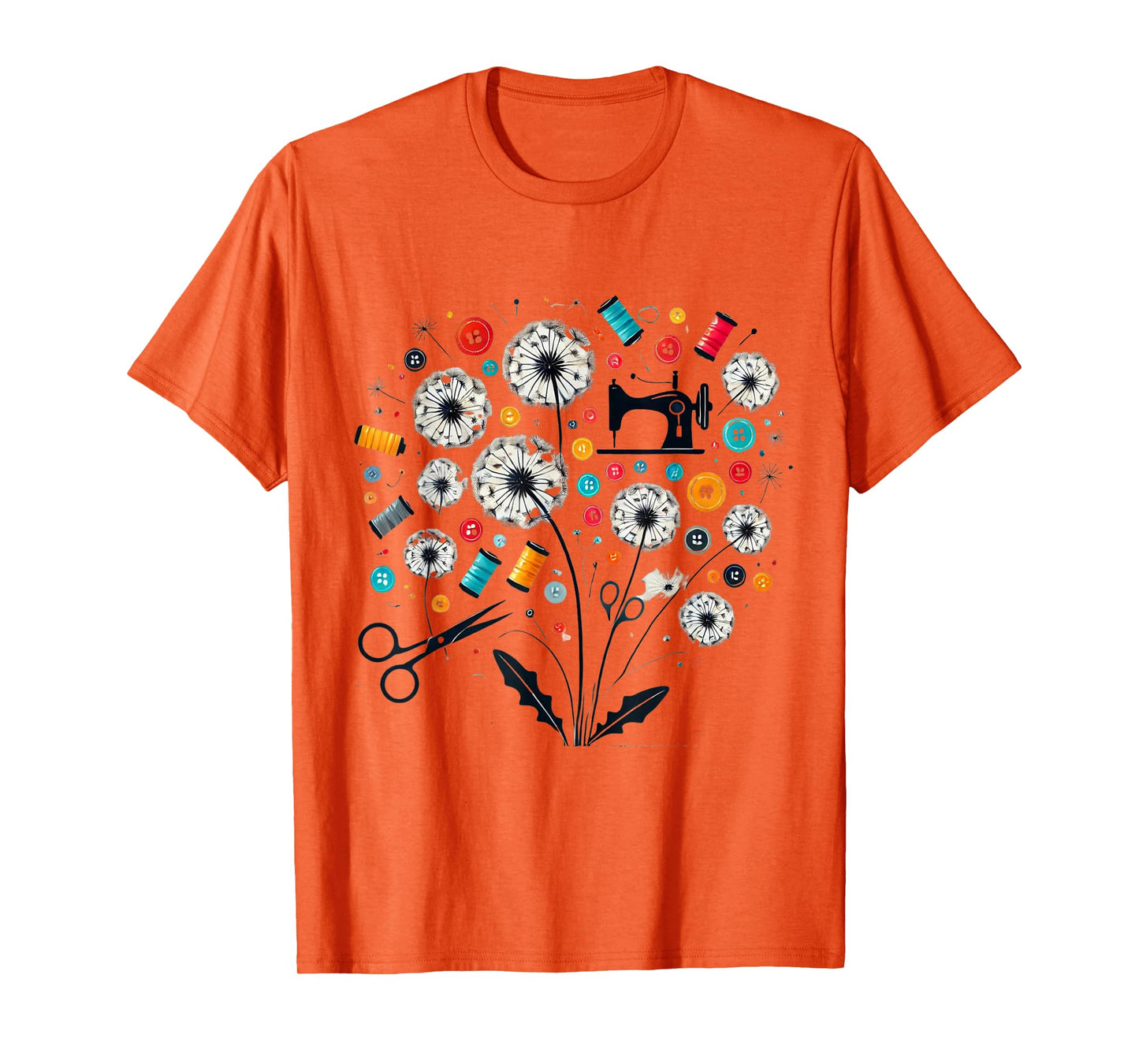 Cute Sewing Dandelion Flowers Quilting Quilter Sewer Tee T-Shirt