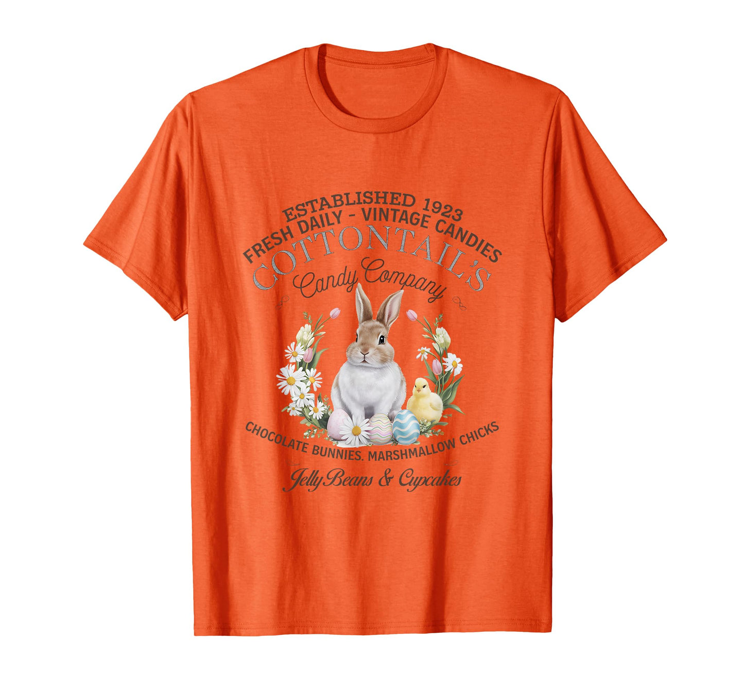 Vintage Easter Bunny Cottontail’s Candy Co. Easter Day T-Shirt