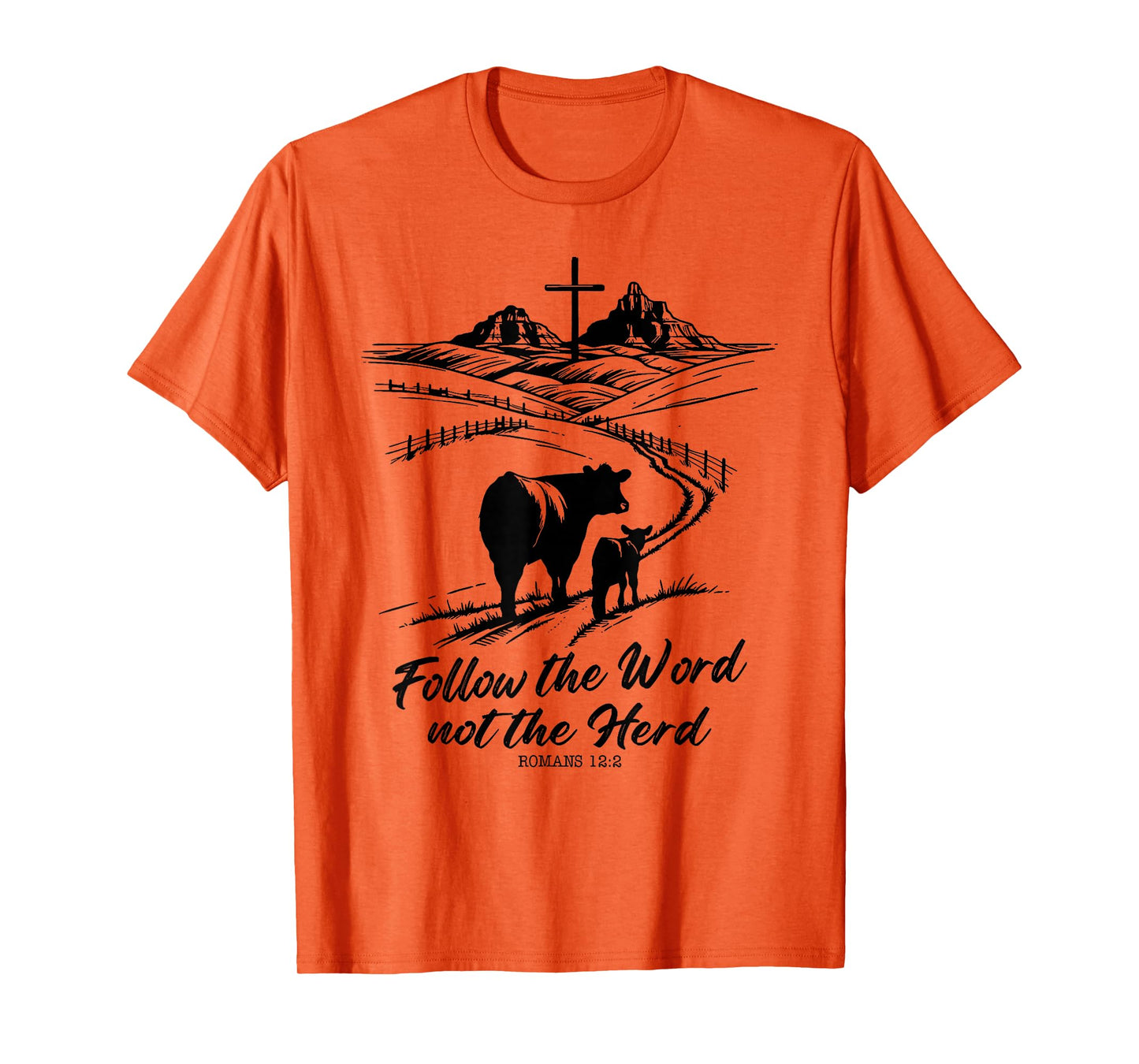 Follow The Word Not The Herd Romans 12:2 Vintage T-Shirt