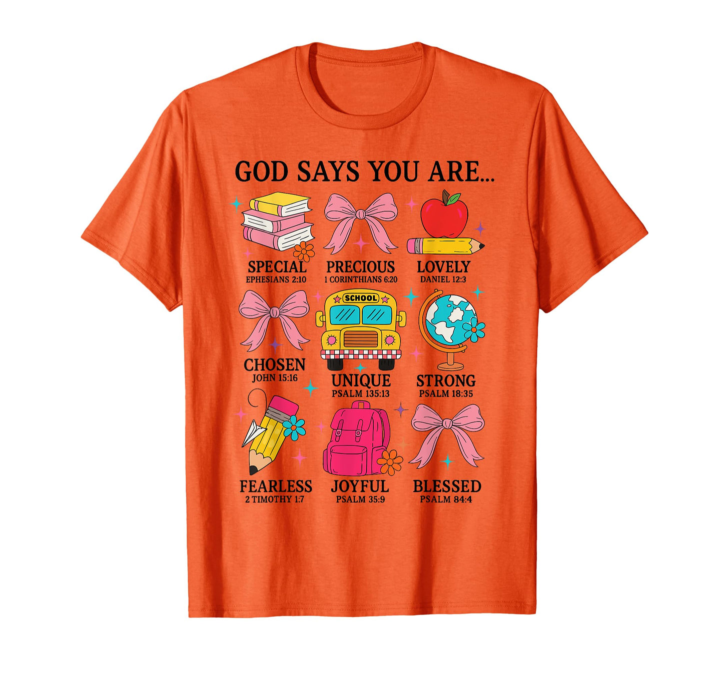 Teacher Christian God Says I Am Back School Women Girl Bow T-Shirt