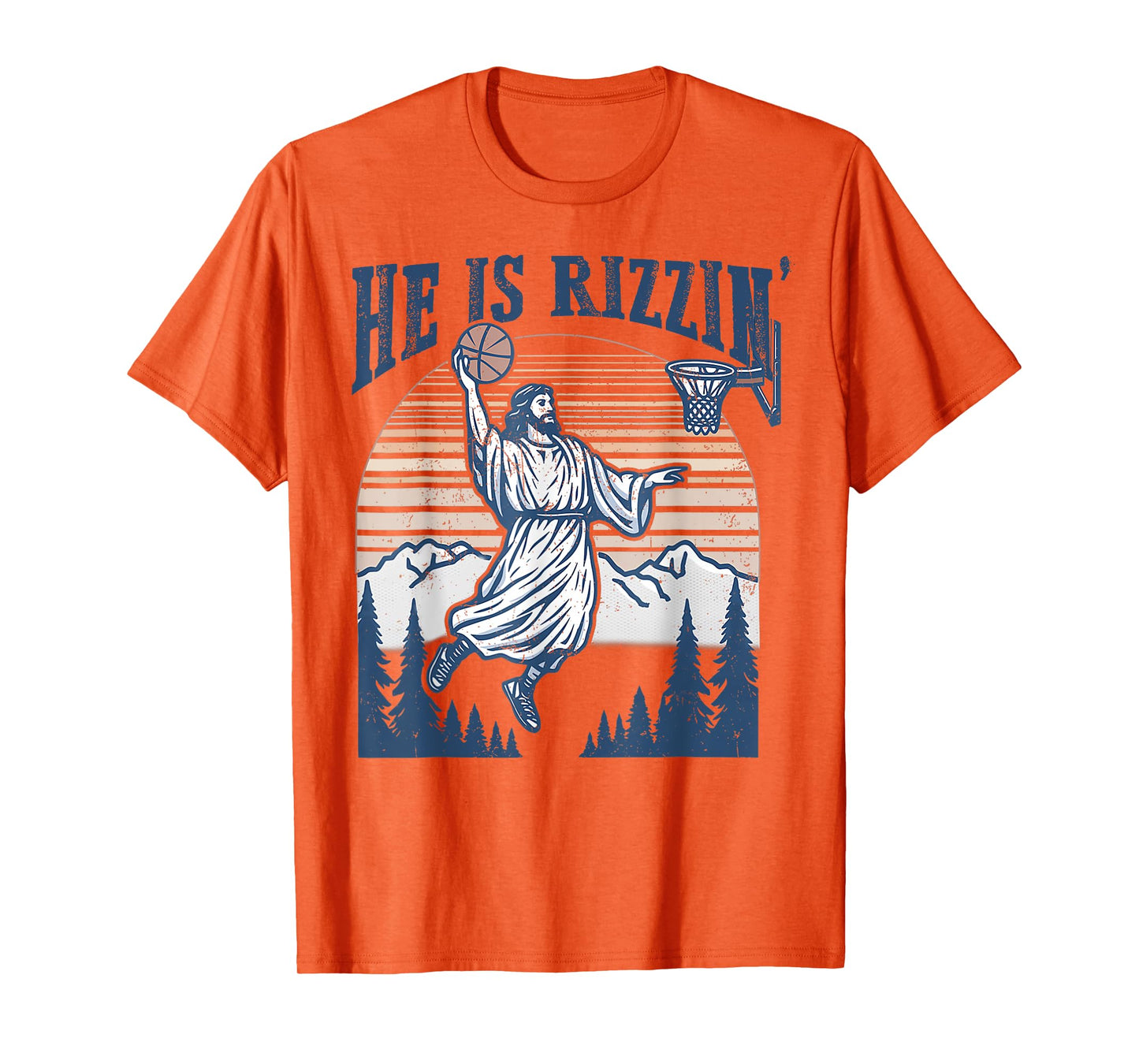 He Is Risen Rizzin' Easter Jesus Christian Faith Basketball T-Shirt