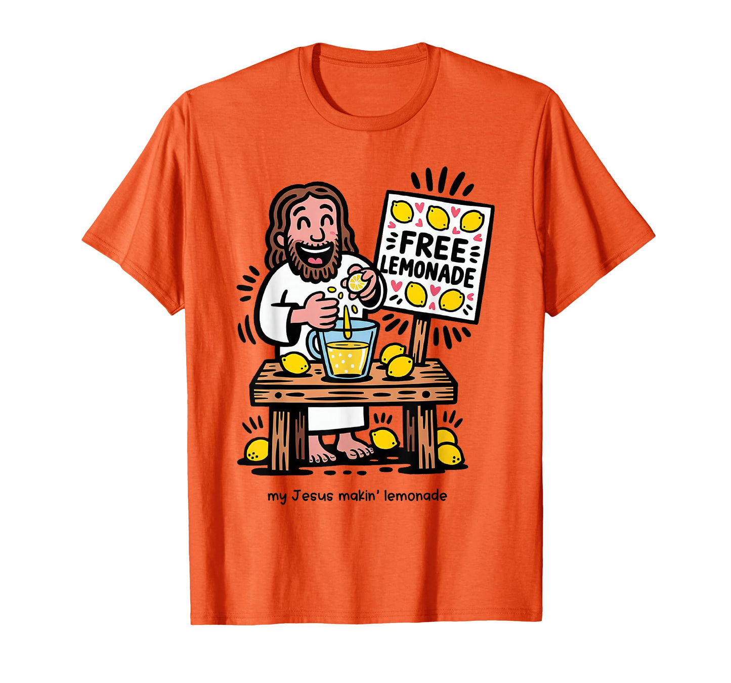Jesus Making Lemonade Cute Christian Gifts for Boys and Girl T-Shirt