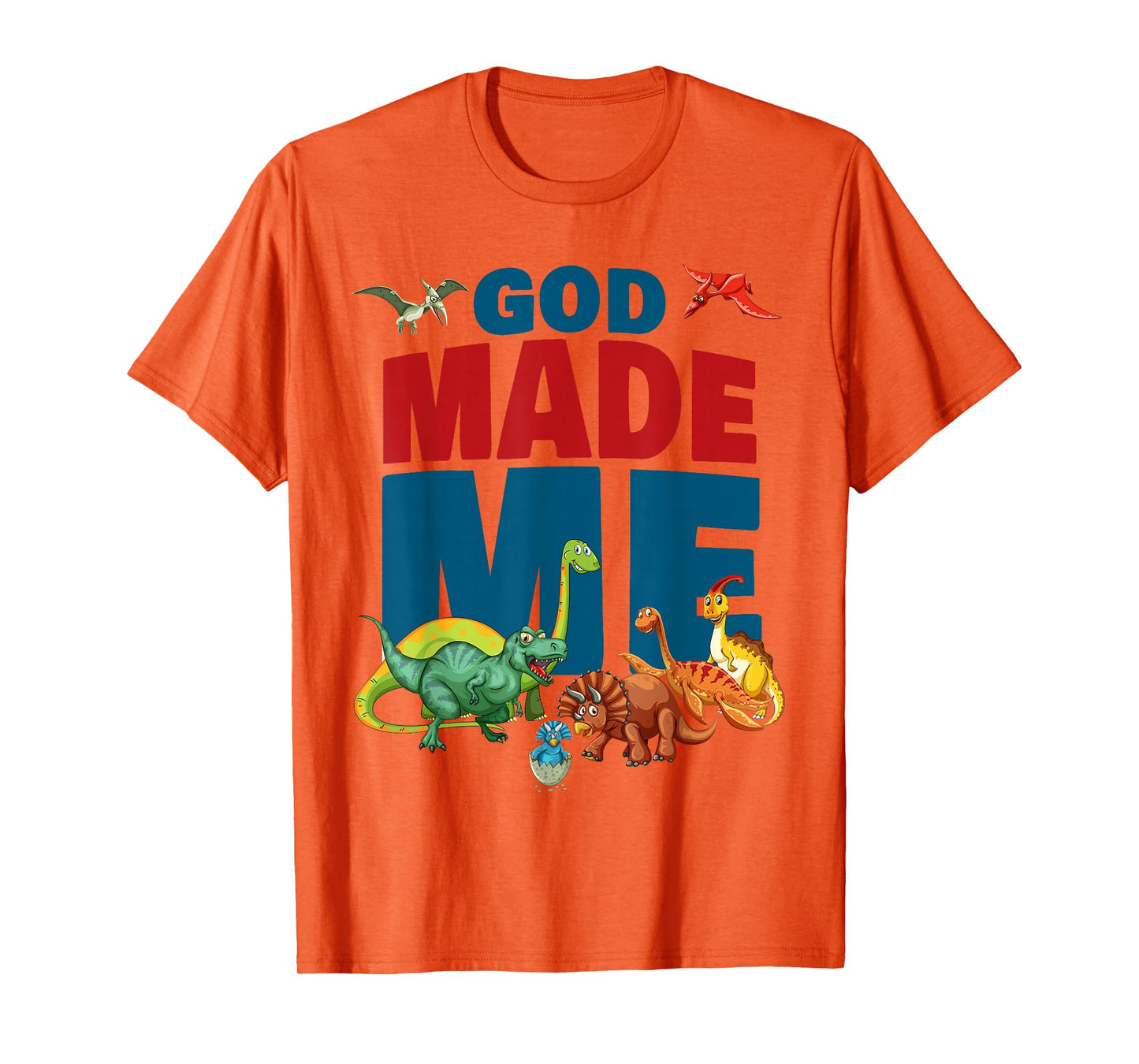 GOD Made Me – Christian Faith Kids Dinosaur Creation T-Shirt
