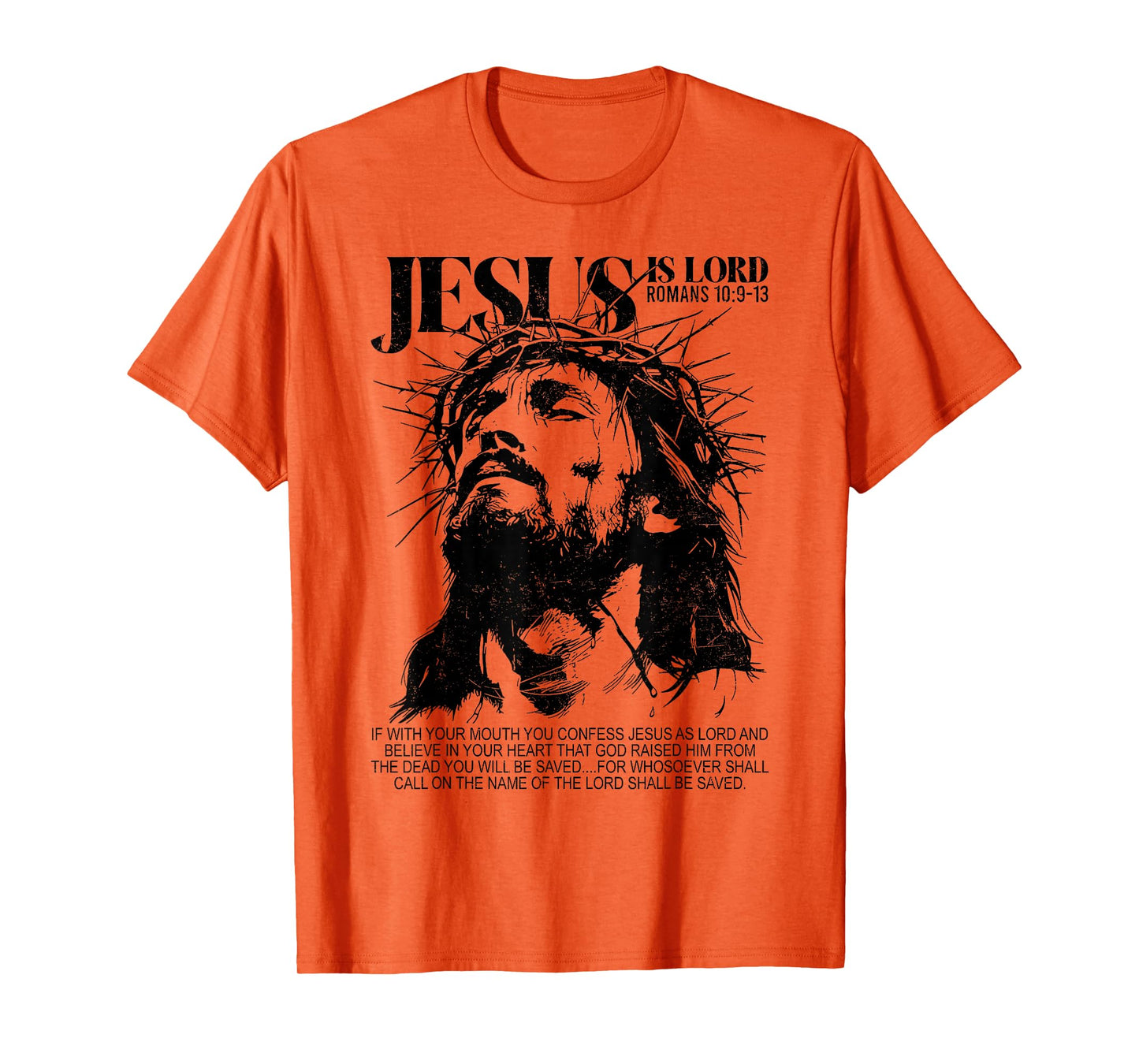 Jesus is Lord Christian Cross God Faith Bible Religious Pray T-Shirt