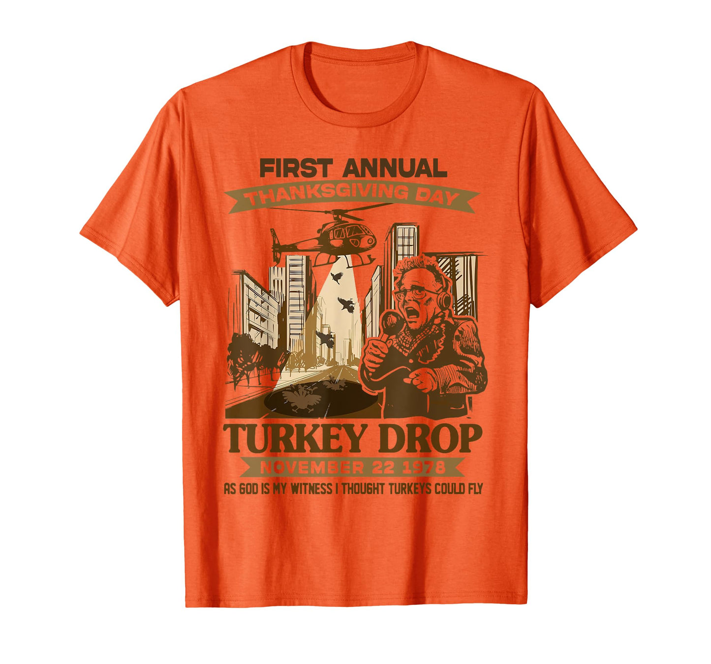 First Annual Turkey Drop As God My Witness Thanksgiving Day T-Shirt