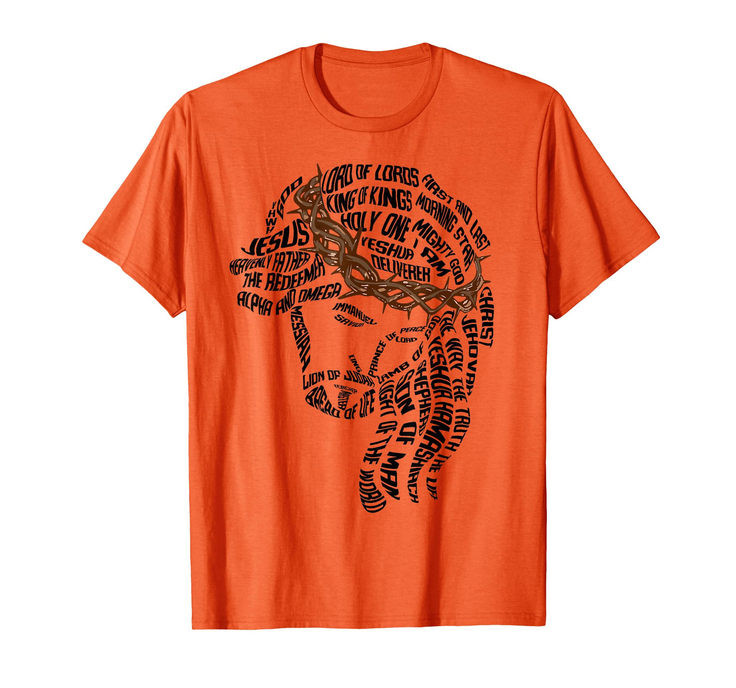 Christian Names of Jesus Christ Face Gospel Religious Bible T-Shirt