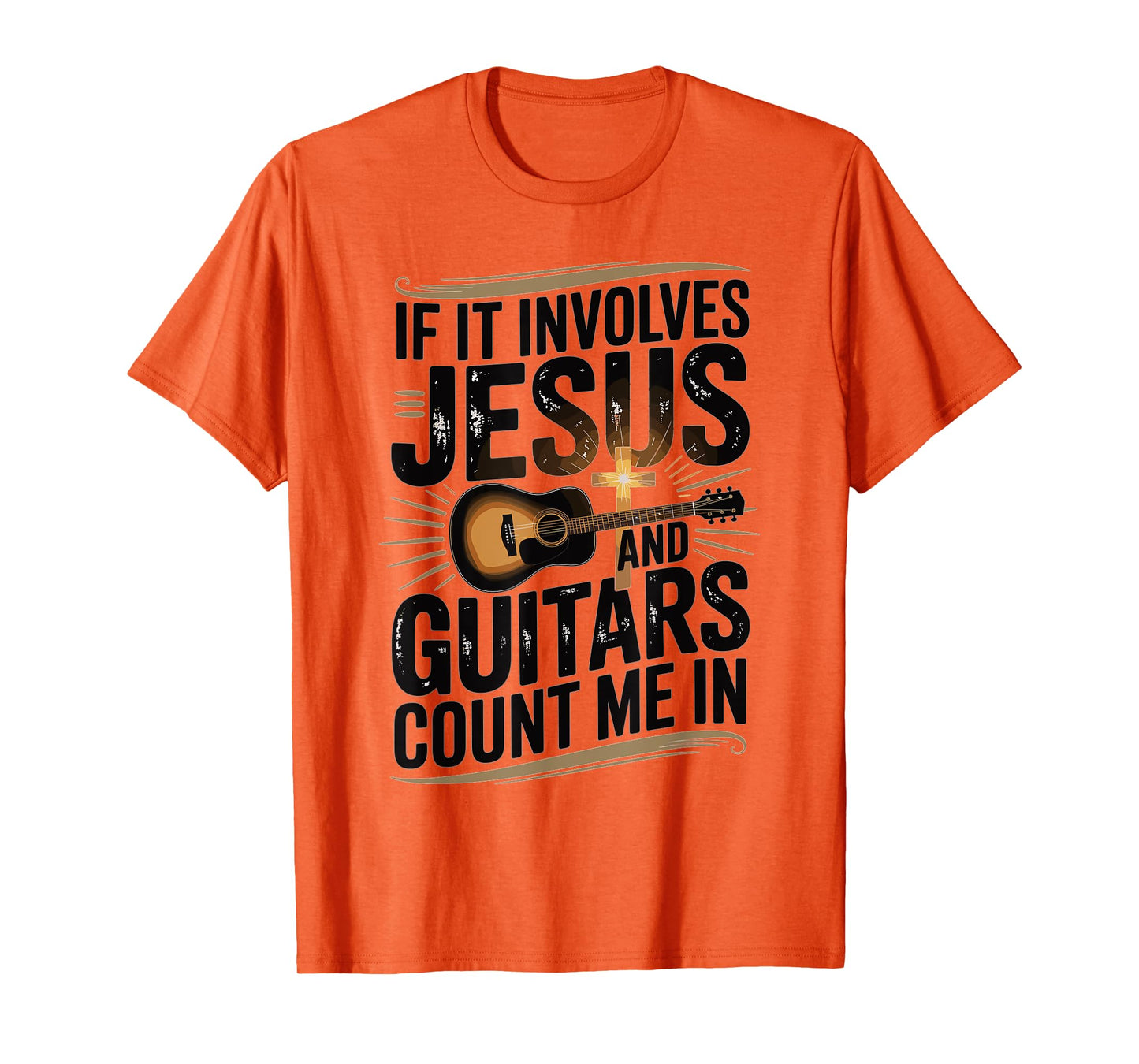 If It Involves Jesus and Guitars Cute Christian Music Lover T-Shirt