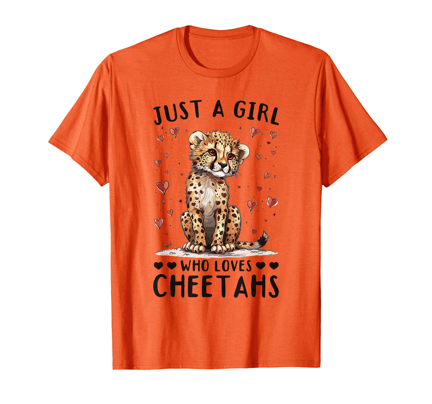 Funny Cheetah Animal Just A Girl Who Loves Cheetahs T-Shirt