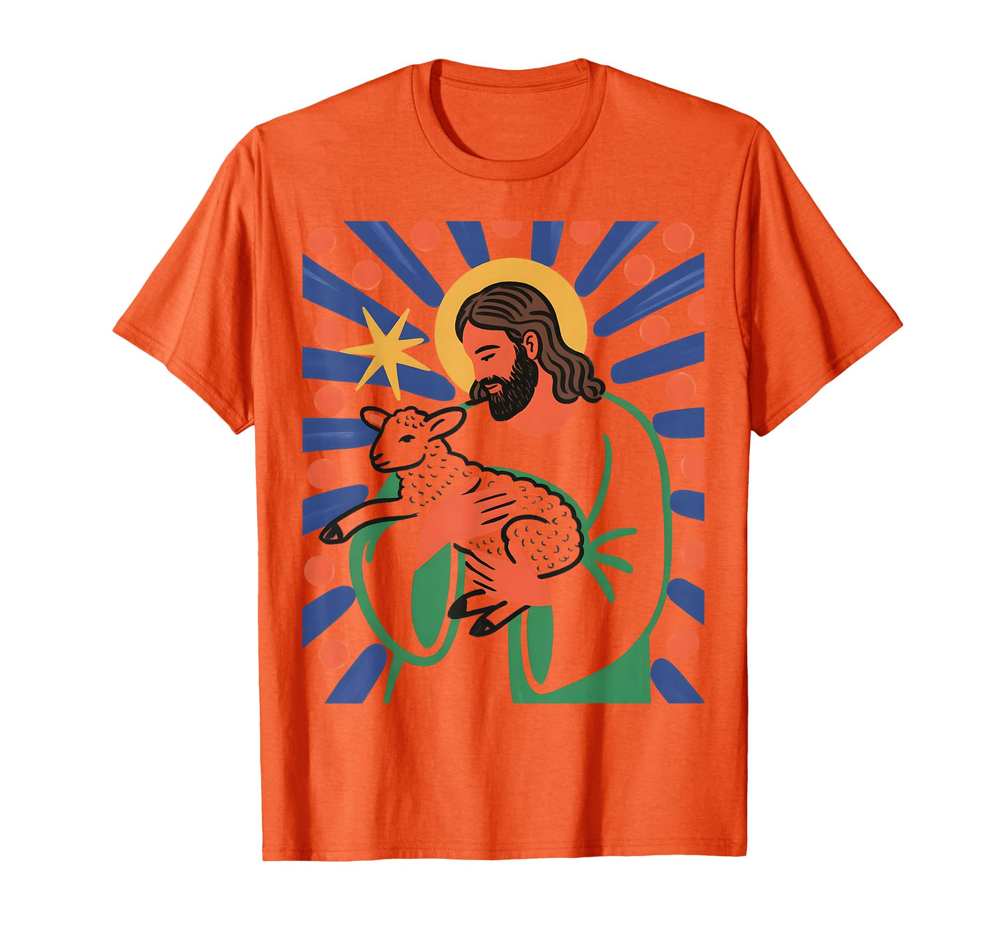 Faith Shepherd Lamb Peaceful Divine Spiritual Design T-Shirt