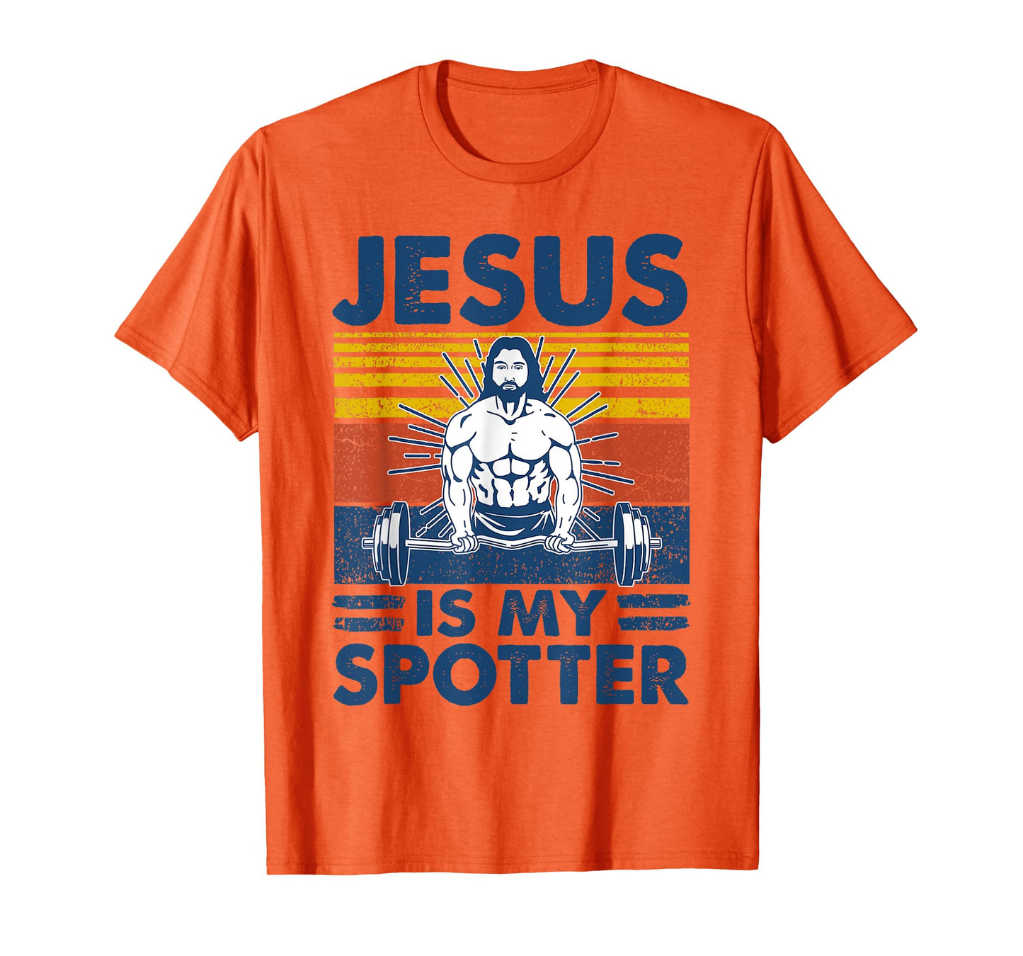 Jesus Is My Spotter Funny Christian Weightlifting Gym T-Shirt
