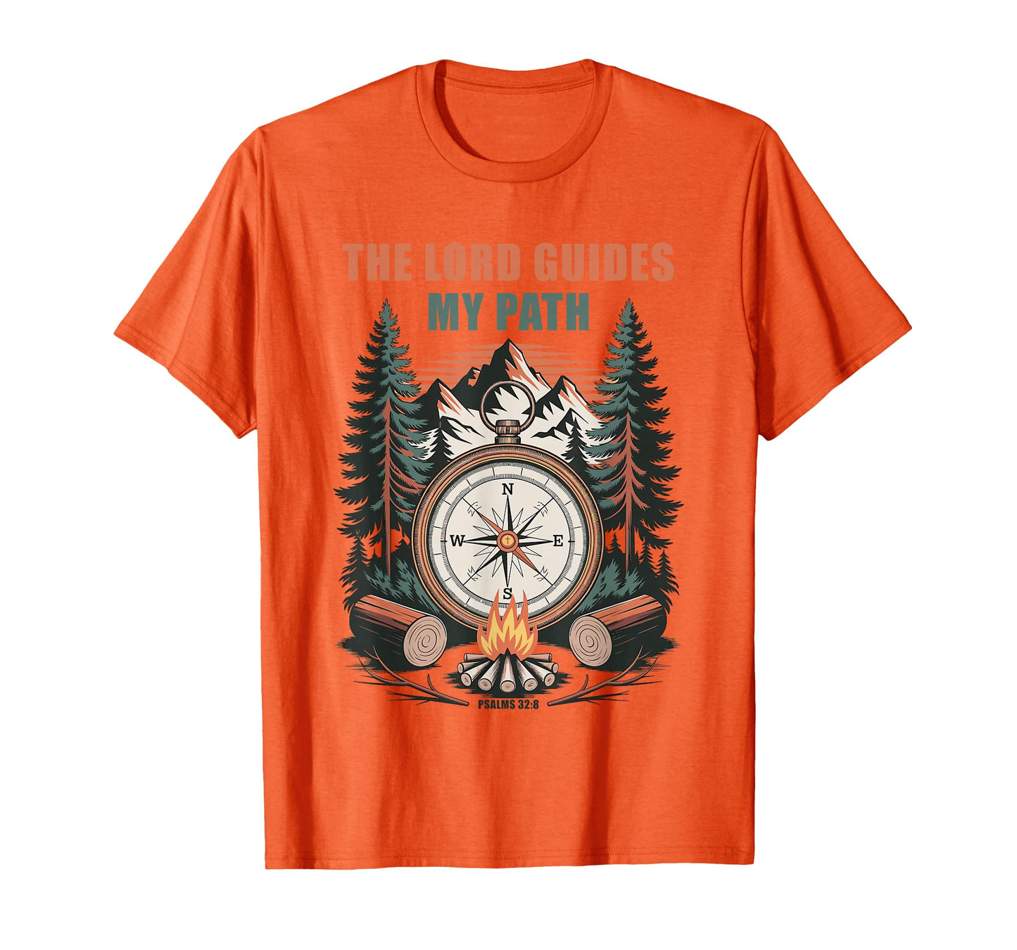 The Lord Guides My Path – Psalm 32:8 Christian Faith Camping T-Shirt