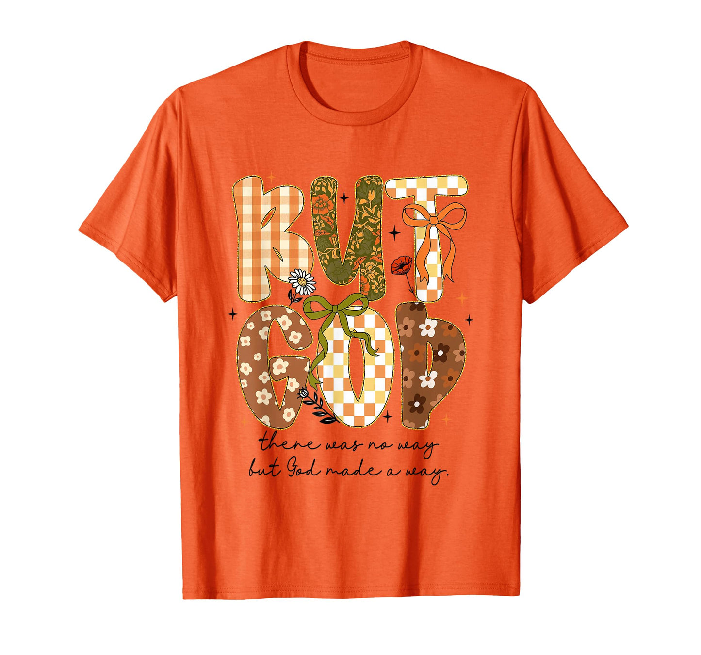 Floral But God Fall Christian Coquette Bow Religious Faith T-Shirt