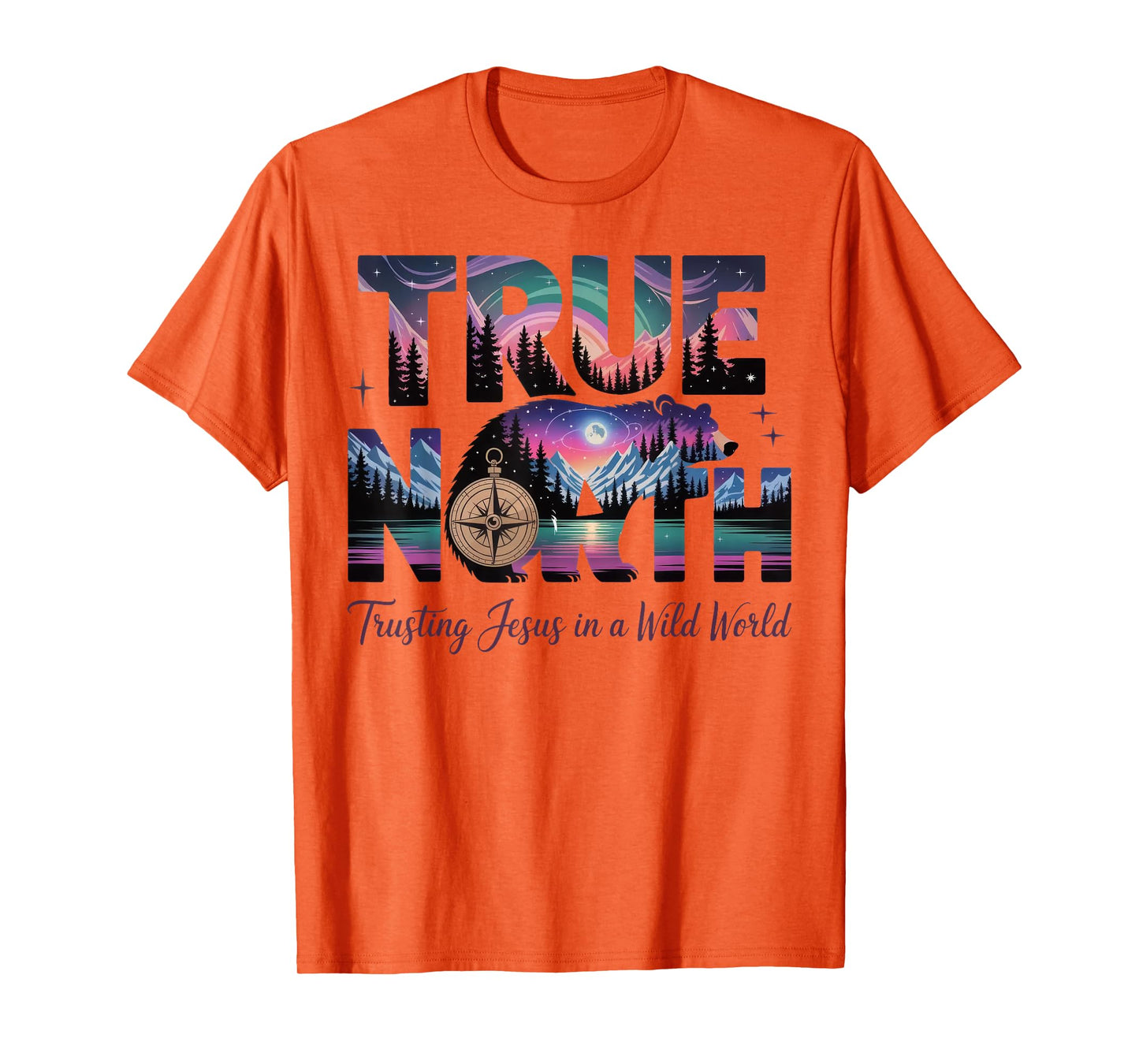 True North Trusting Jesus in a Wild World Bear Summer Camp T-Shirt