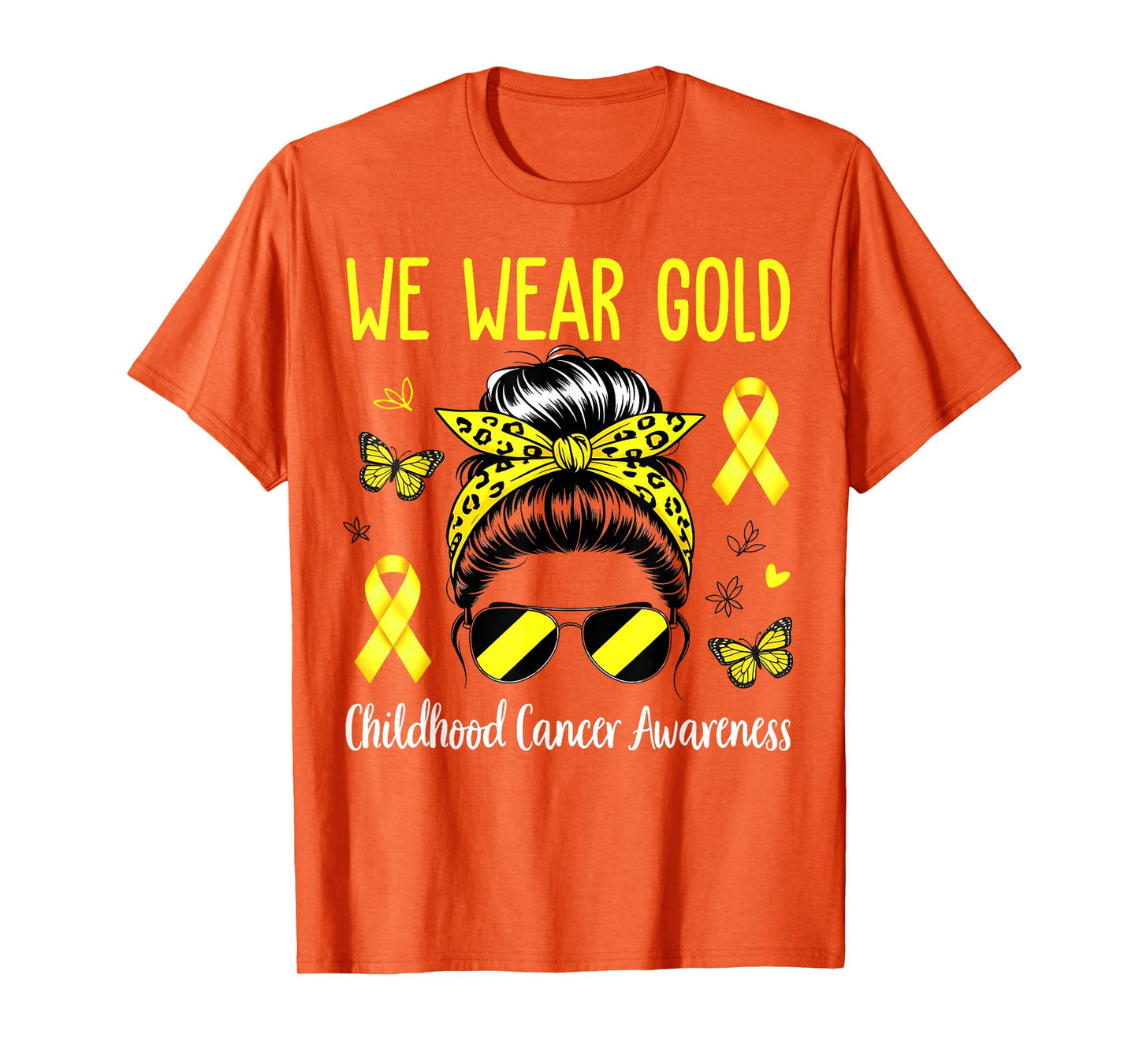 In September We Wear Gold Childhood Cancer Awareness Ribbon T-Shirt