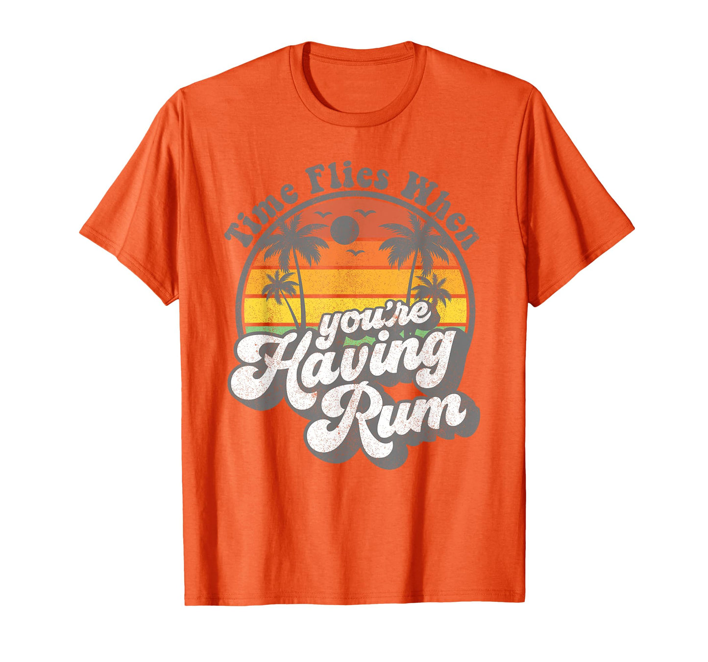 Funny Time Flies When You're Having Rum Beach Cute Vacation T-Shirt
