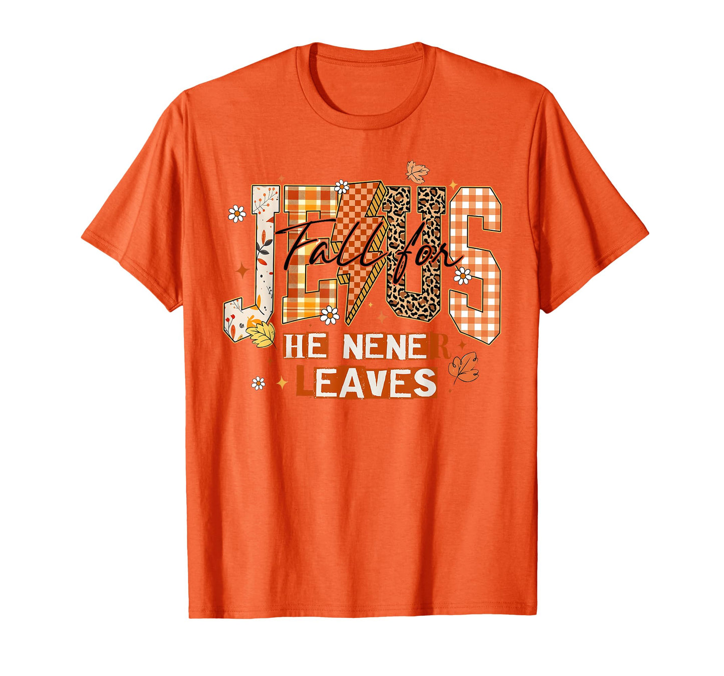 Thanksgiving Fall for Jesus Christian Cross Religious T-Shirt