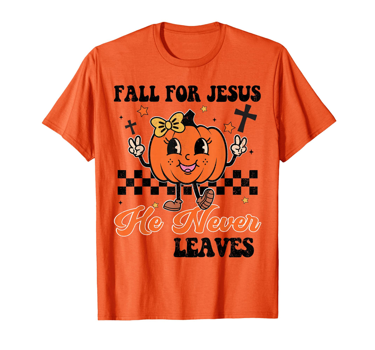 Girl Christian Halloween Fall For Jesus Never Leaves Toddler T-Shirt