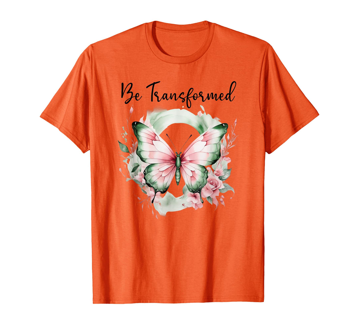 Be Transformed Romans 12:2 Butterfly Christian Bible Verse T-Shirt