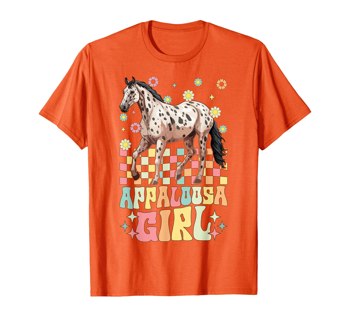 Appaloosa Girl Groovy Horse Girl T-Shirt