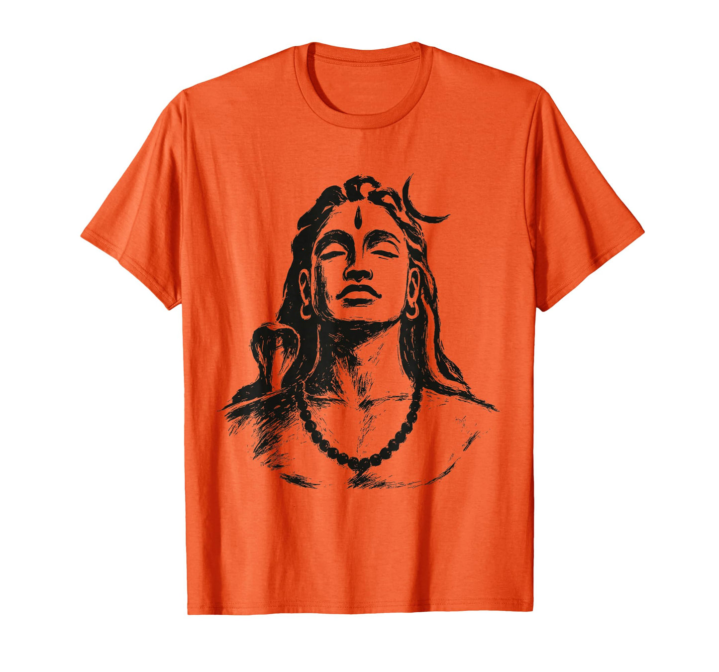 Adiyogi Ink Wash Sketch Sumi-e Zen Style Spiritual Art T-Shirt