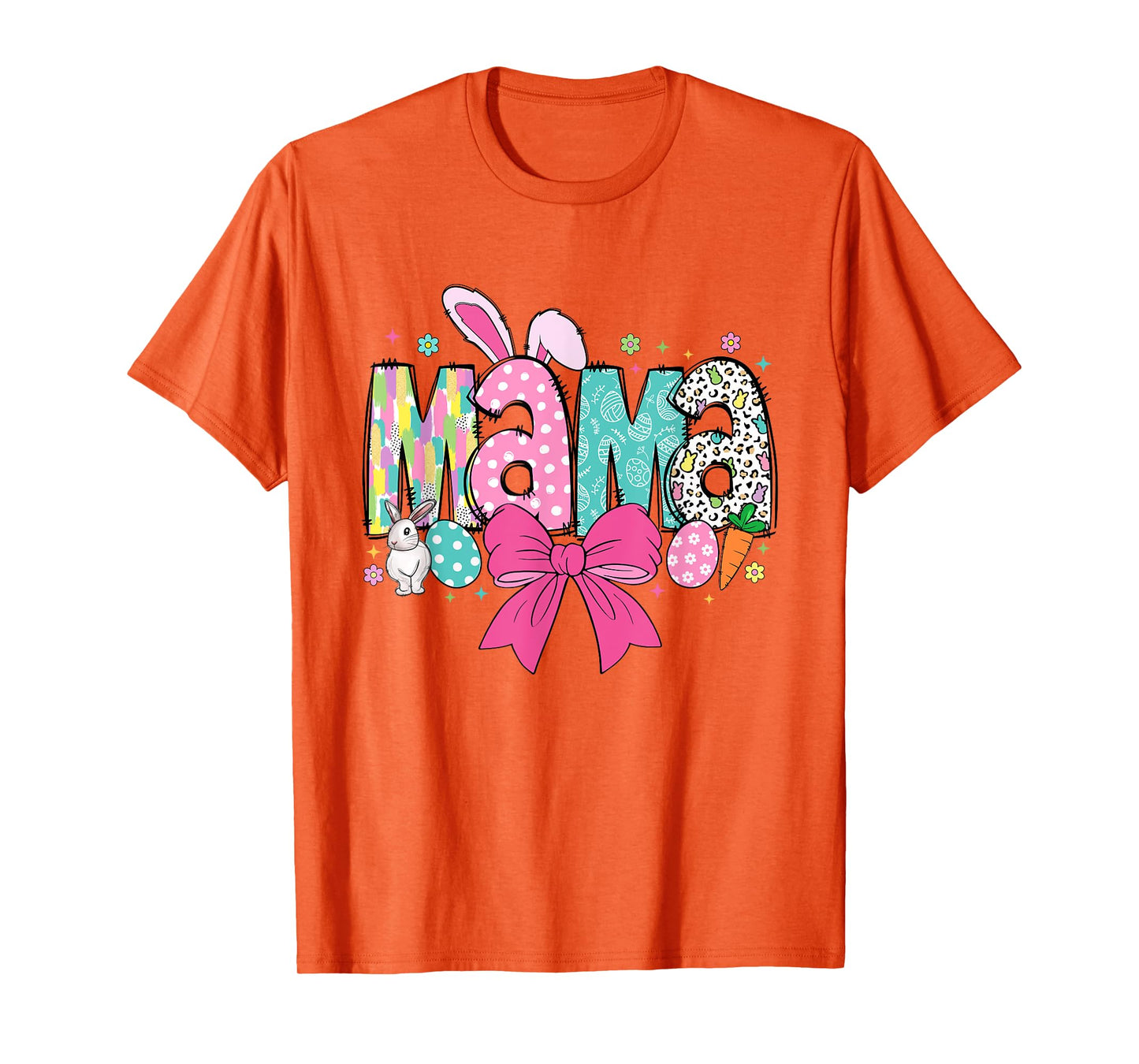 Coquette Easter Mama Bunny Ears Playful Easter Day T-Shirt