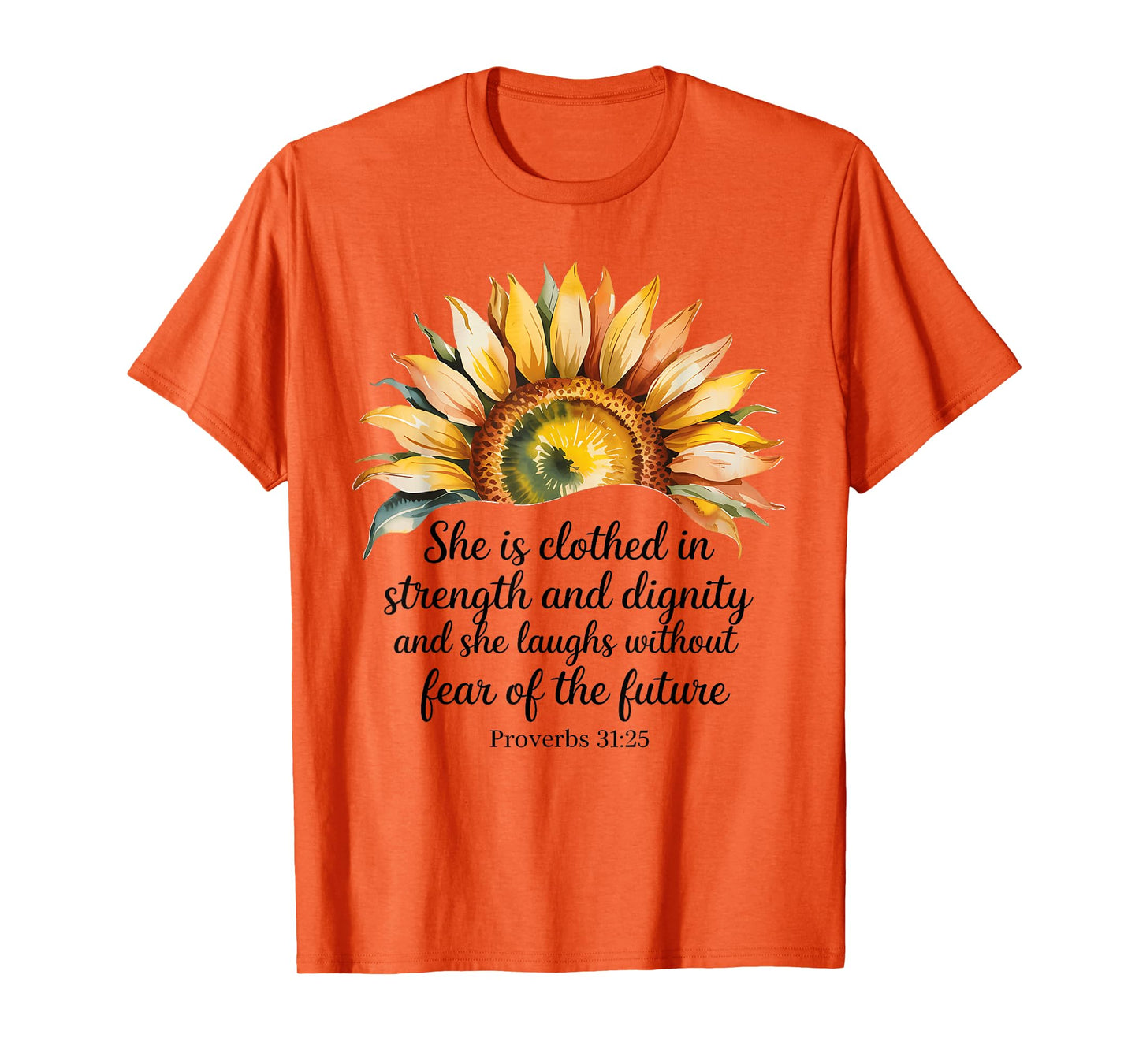 Christian Faith Love Sunflower Scripture Religious T-Shirt