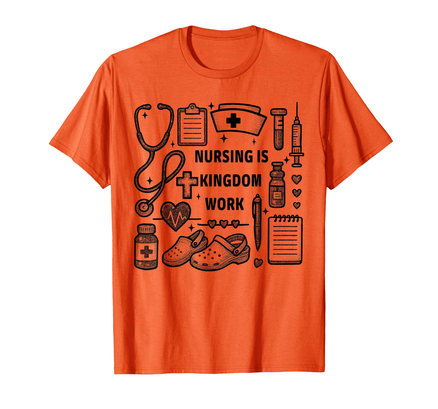 Christian Nurse, Nursing is Kingdom Work, Vintage T-Shirt