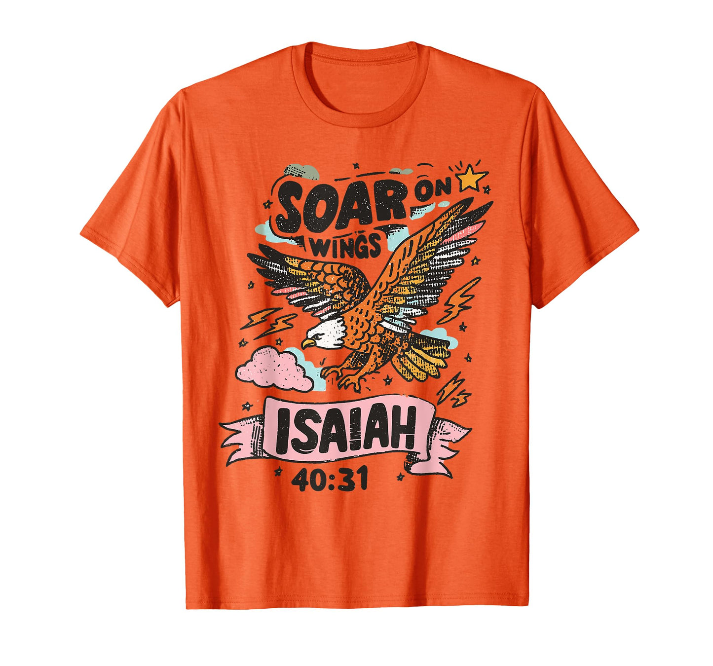 Soar On Wings Like Eagle Vintage Christian Faith Based Jesus T-Shirt